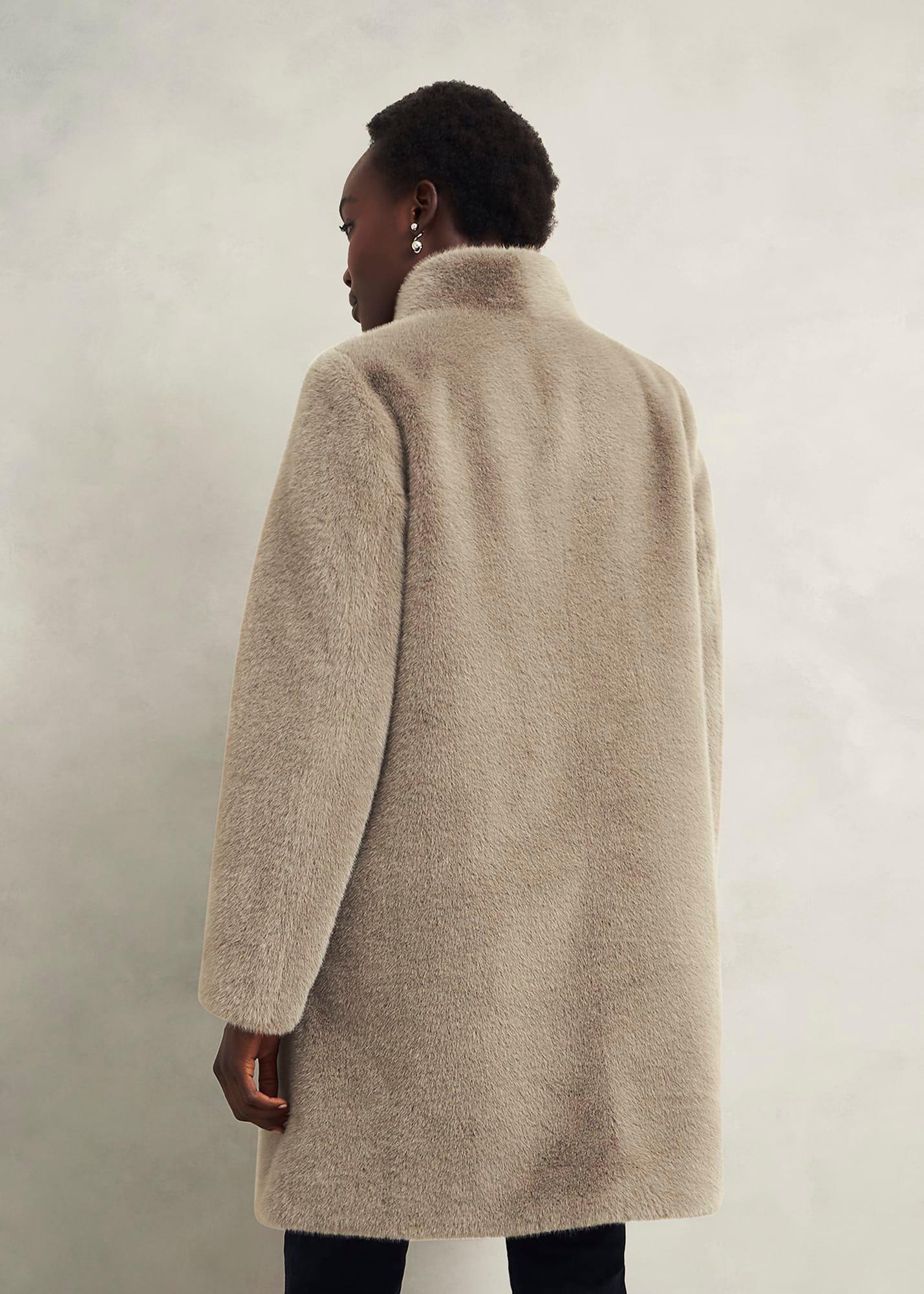Petite Tarini Faux Fur Coat, Mink, hi-res