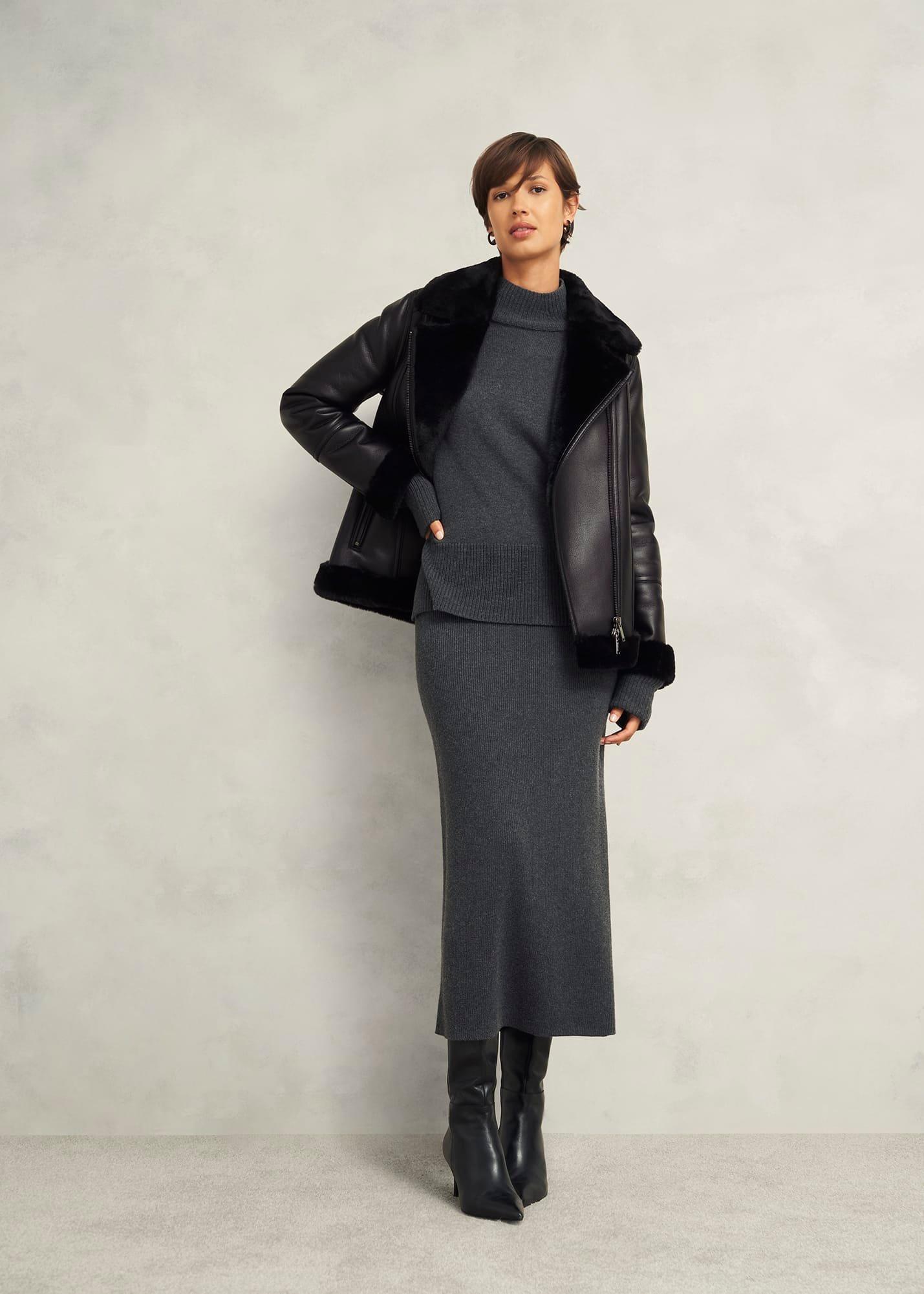 Ali Biker Jacket, Hobbs Black, hi-res