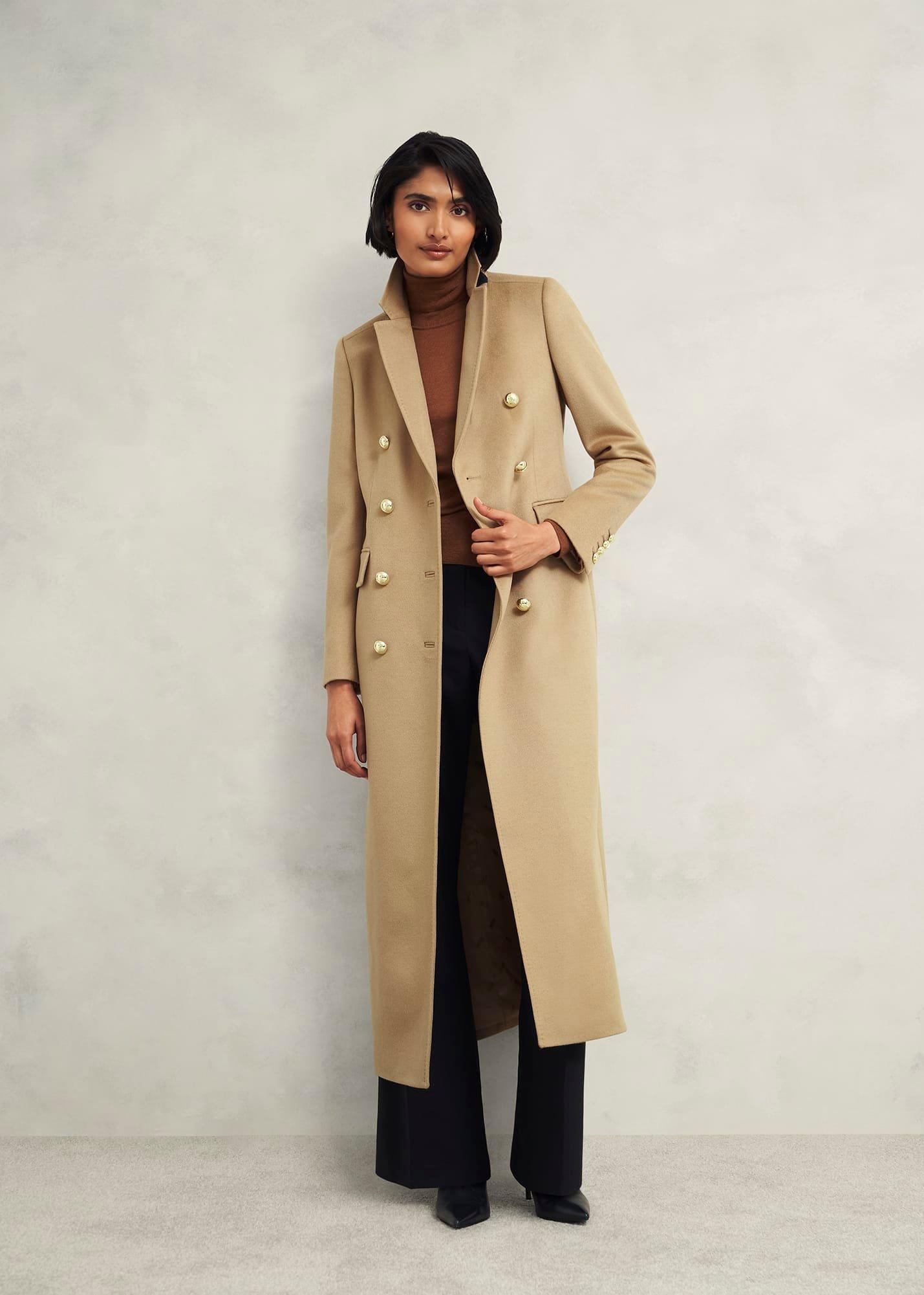 Richmond Wool Maxi Coat, Camel, hi-res