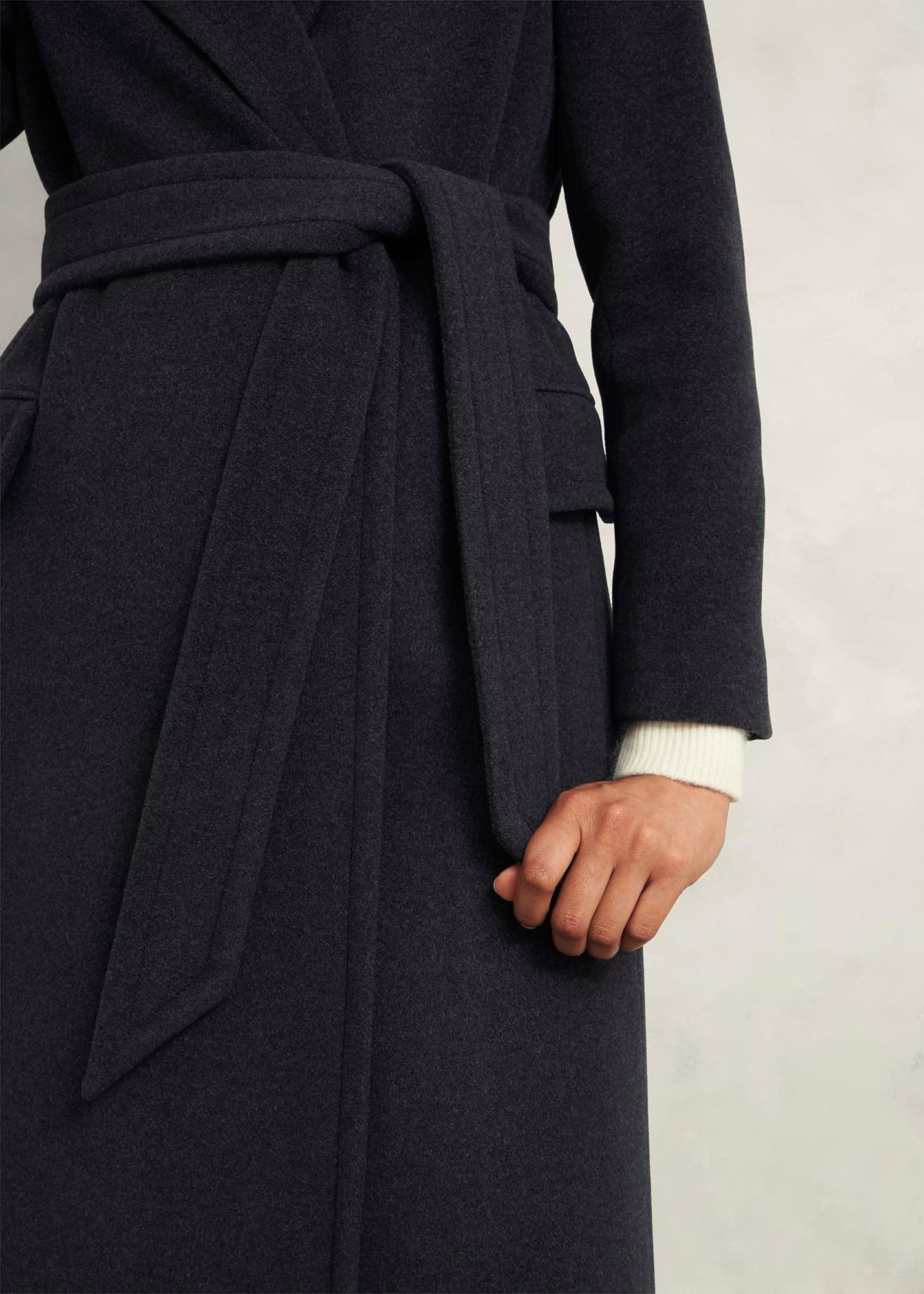 Clarendon Wool Blend Coat, Charcoal, hi-res