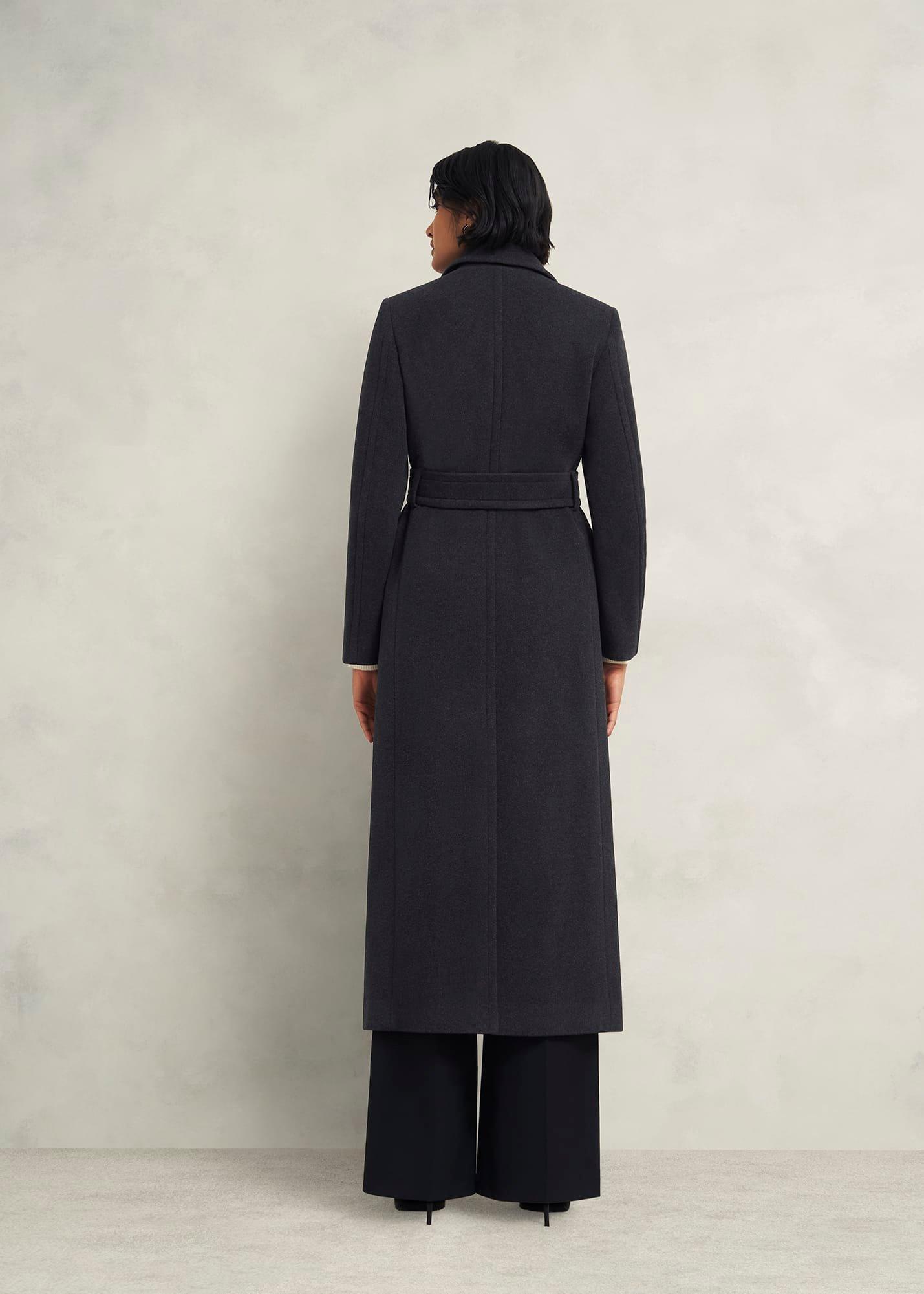 Clarendon Wool Blend Coat, Charcoal, hi-res