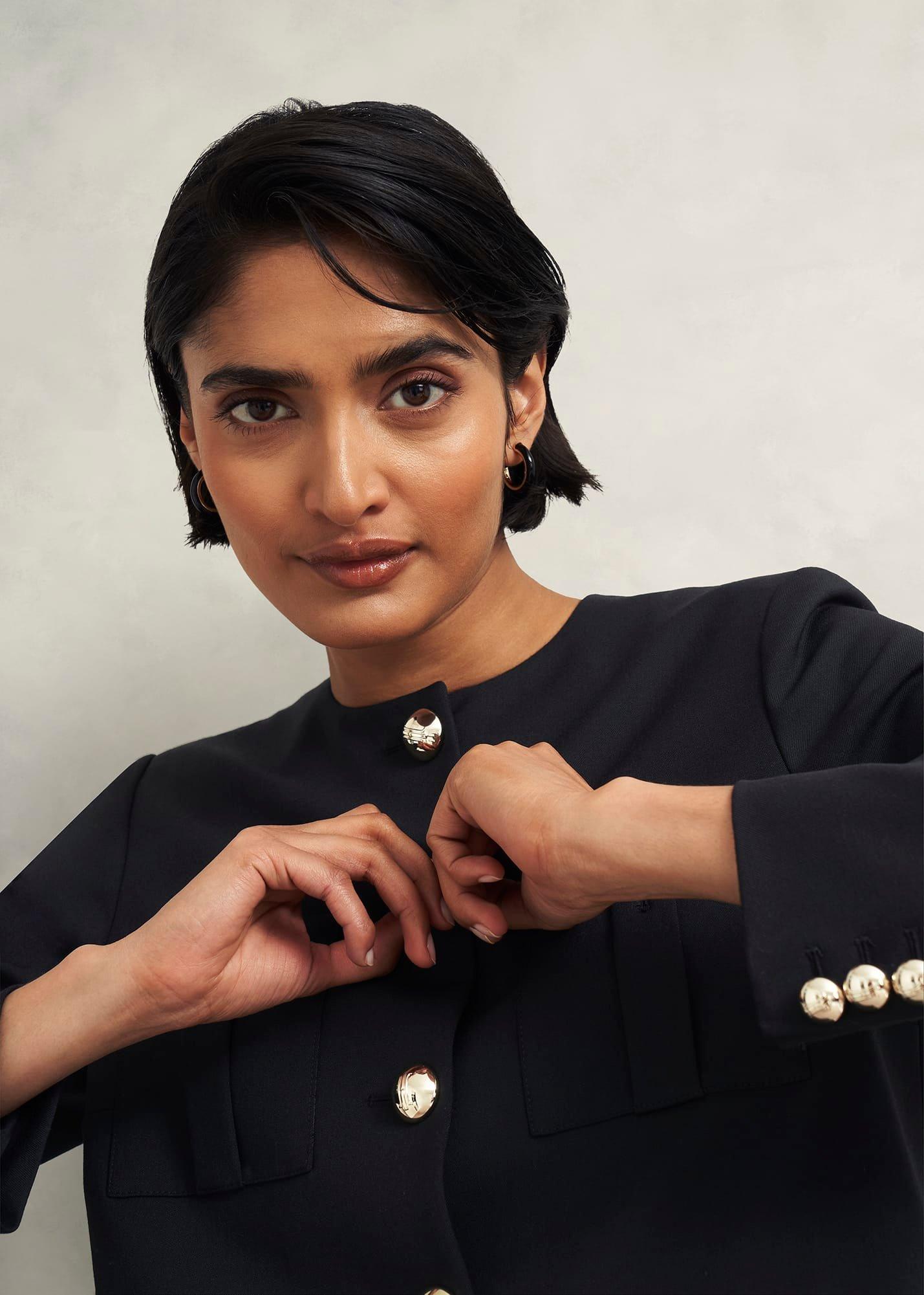 Sinclair Jacket With Wool, Black, hi-res