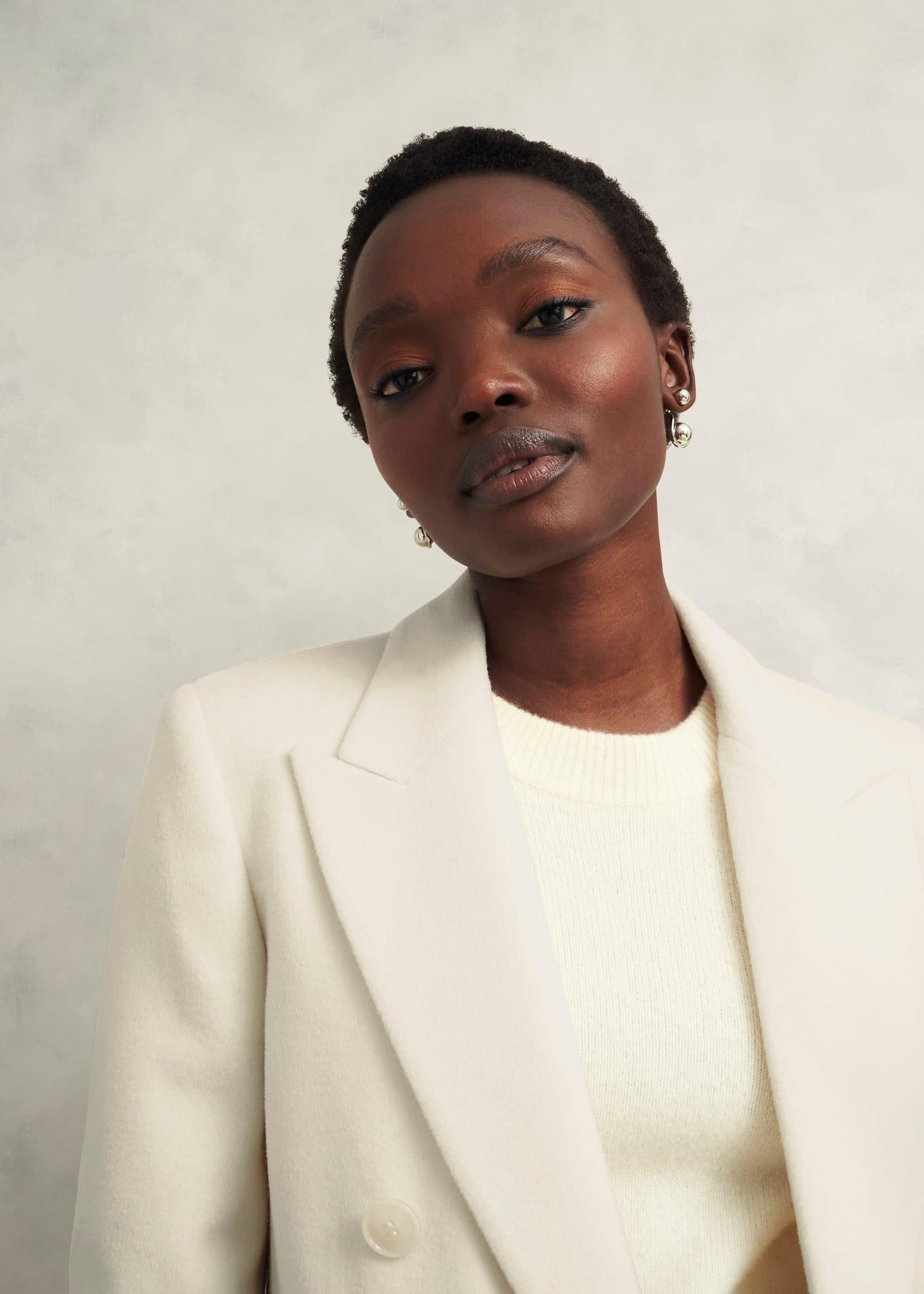 Juniper Wool Coat, Ivory, hi-res