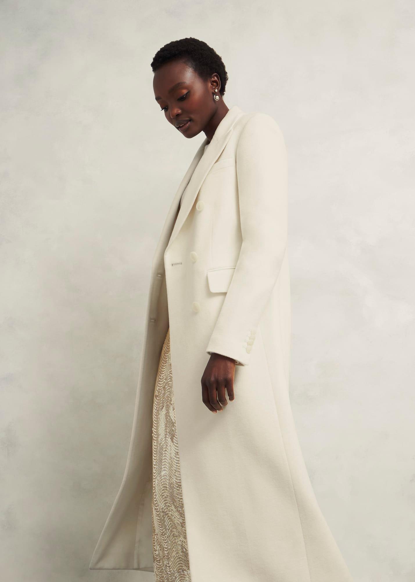 Juniper Wool Coat, Ivory, hi-res