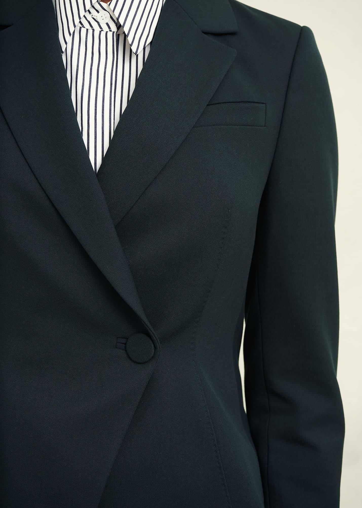 Linda Fitted Jacket, Deep Pine Green, hi-res