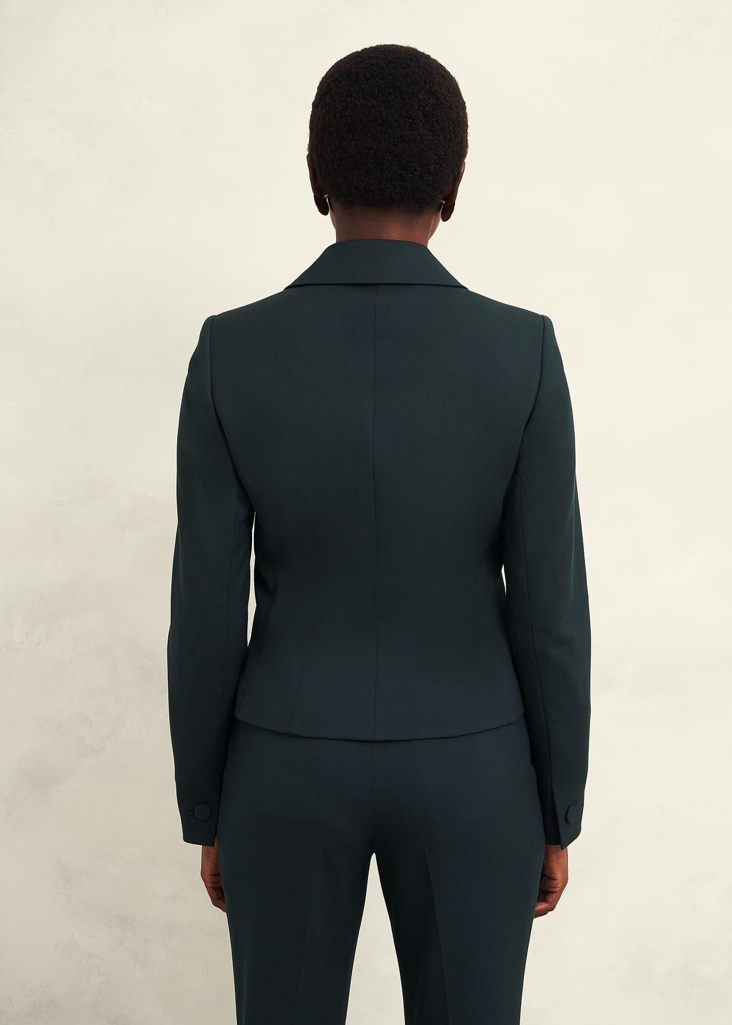Linda Fitted Jacket, Deep Pine Green, hi-res