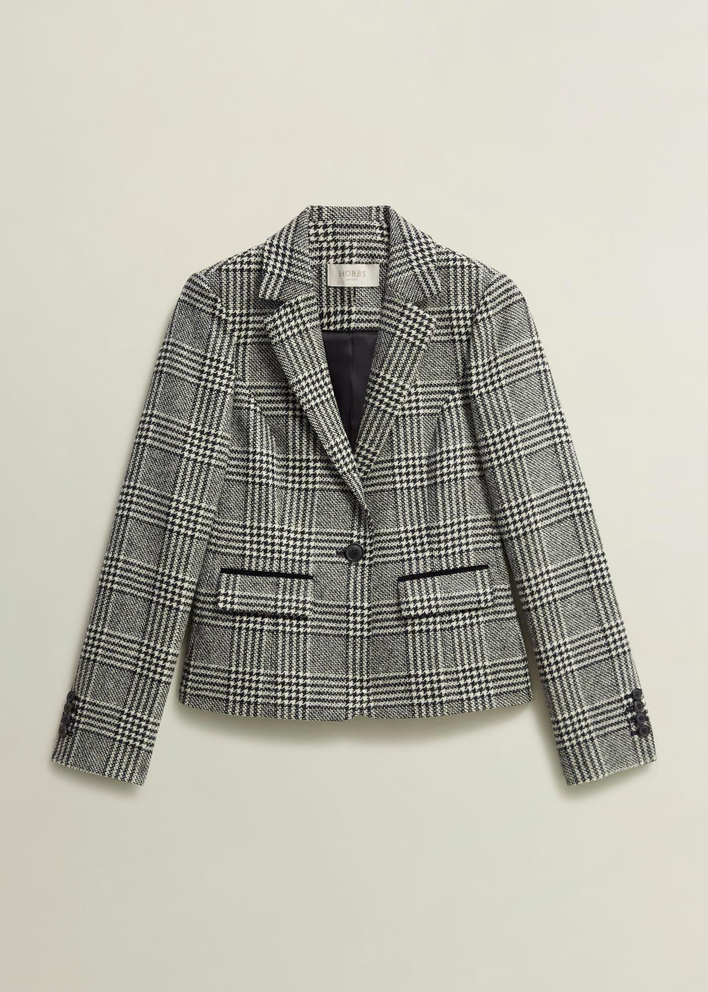 Brea Wool Jacket, Black White, hi-res