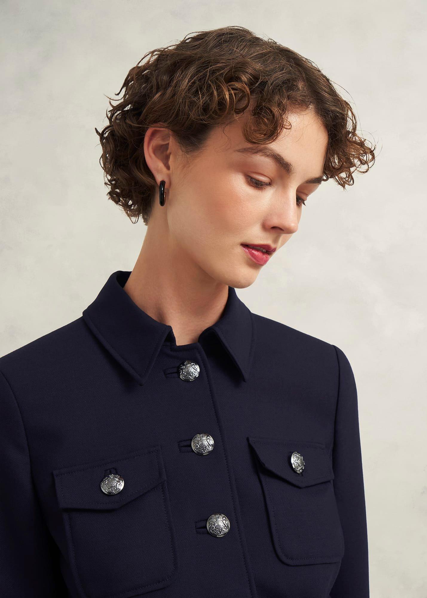 Dorney Jacket With Wool, Navy, hi-res