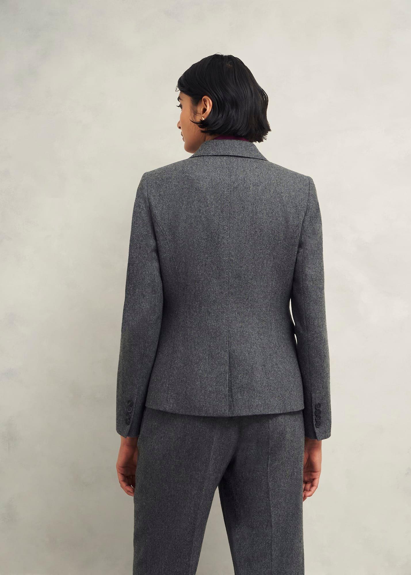 Elsie Wool Blend Jacket, Grey, hi-res