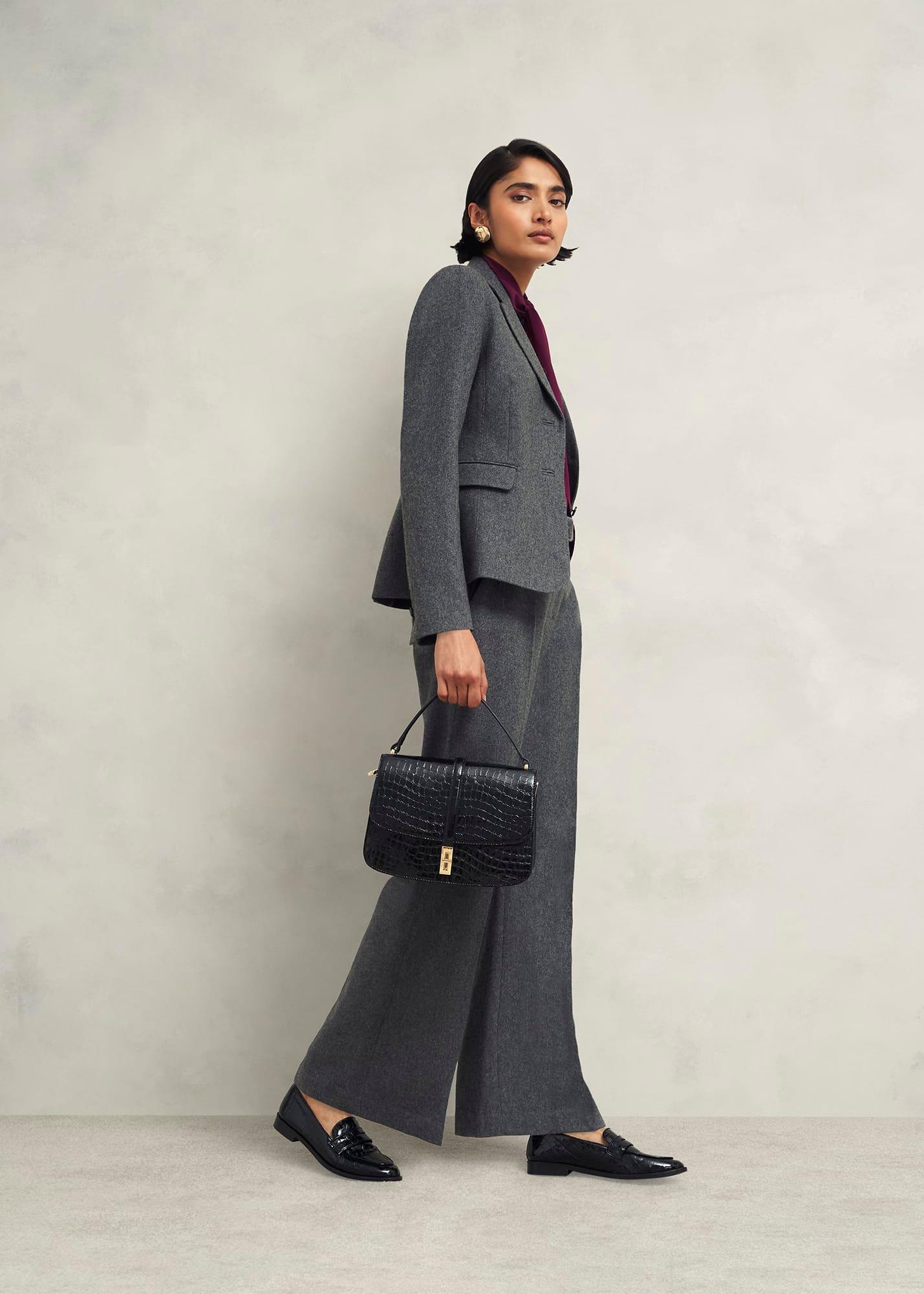 Elsie Wool Blend Jacket, Grey, hi-res