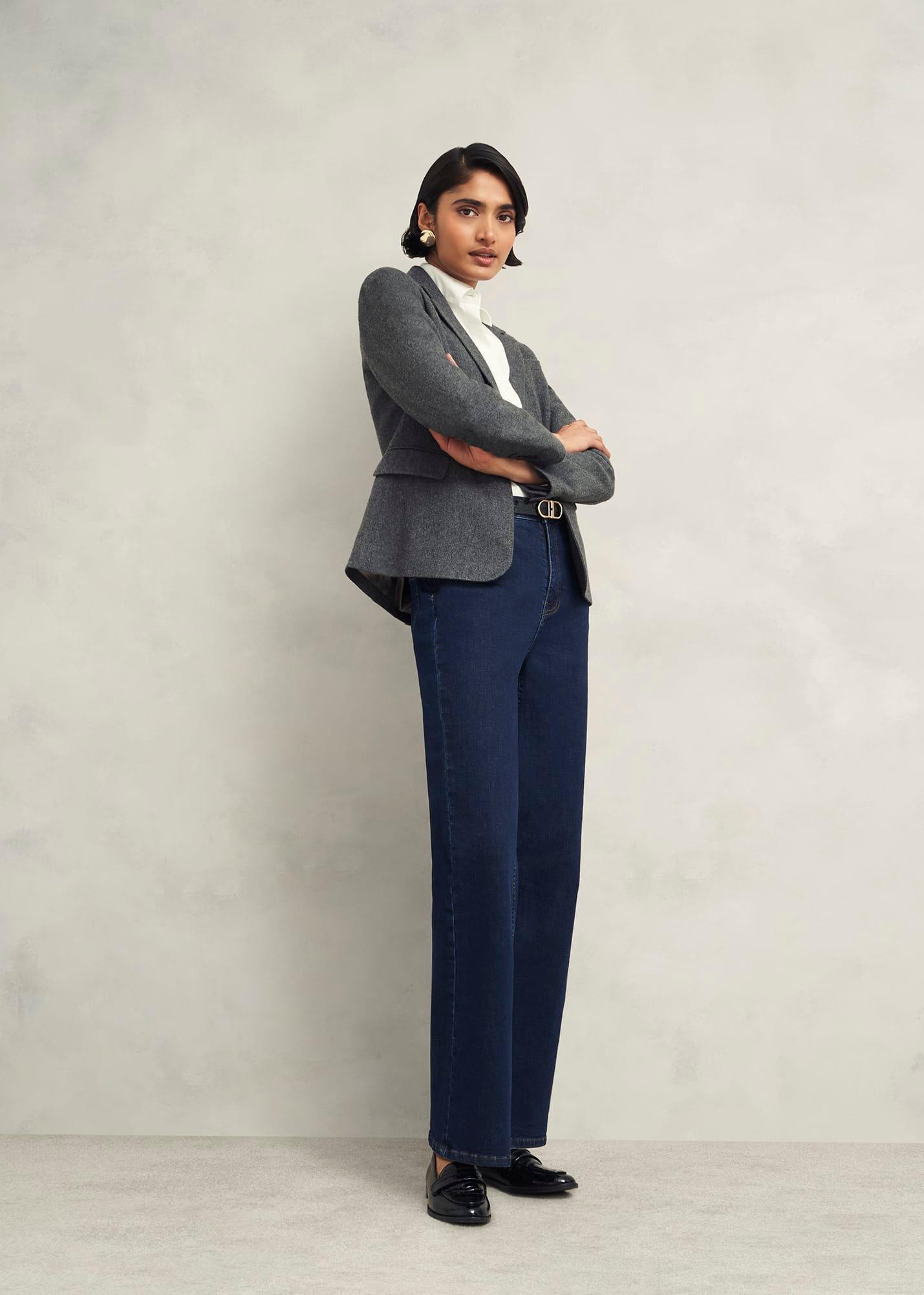 Elsie Wool Blend Jacket, Grey, hi-res