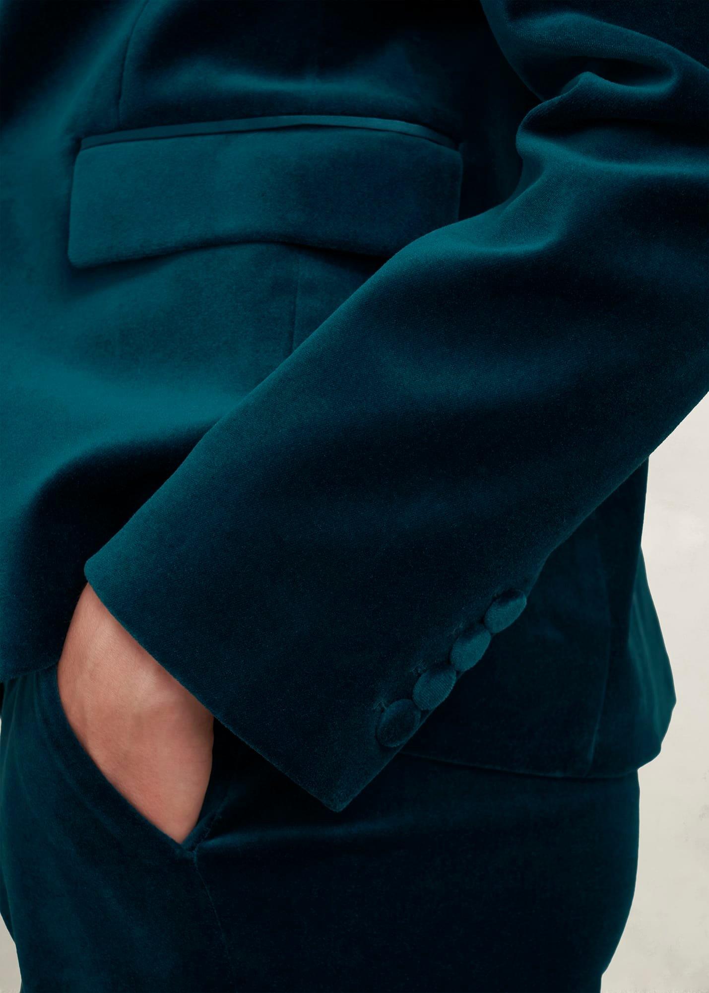 Luna Velvet Jacket, Riverside Blue, hi-res