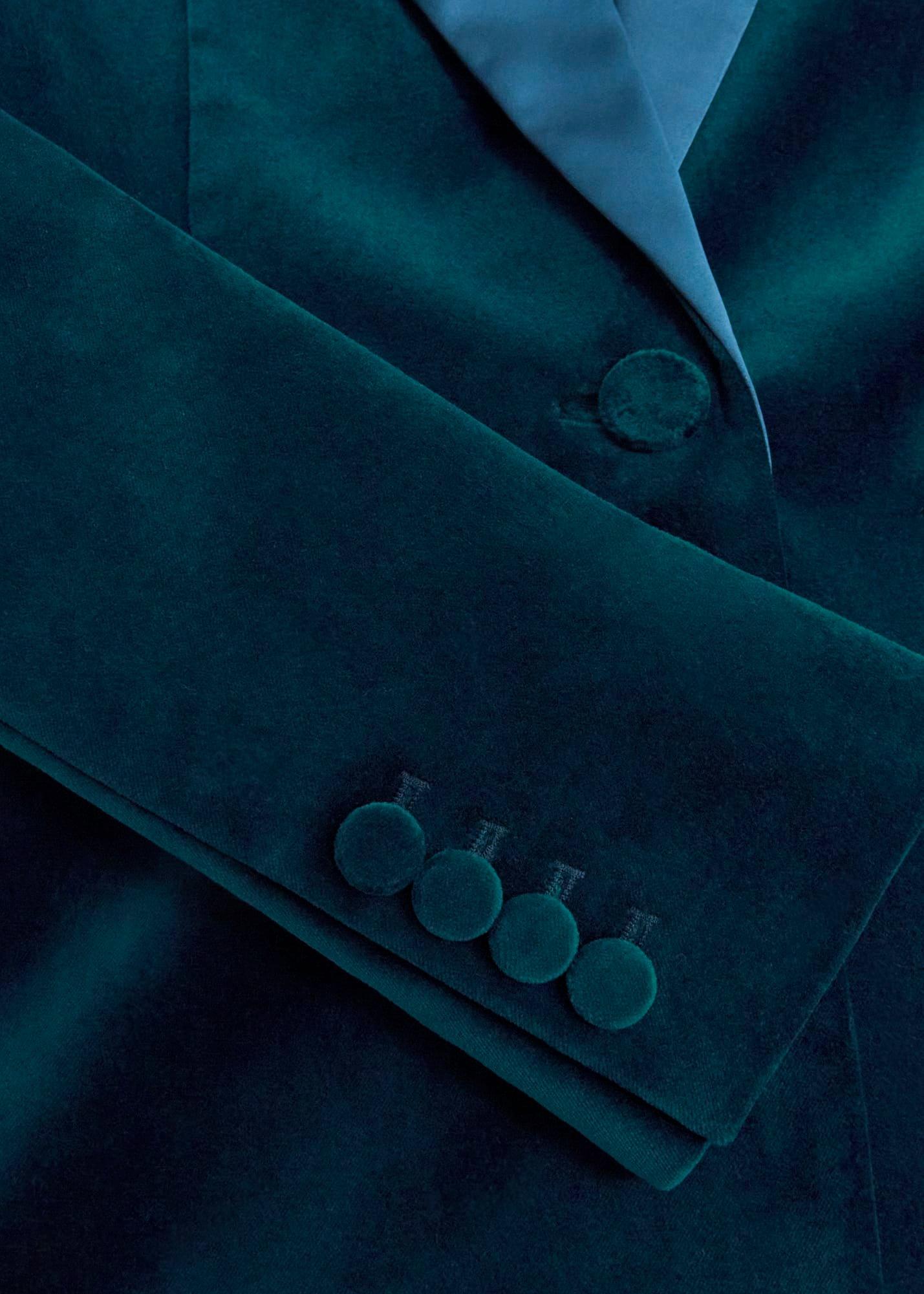 Luna Velvet Jacket, Riverside Blue, hi-res