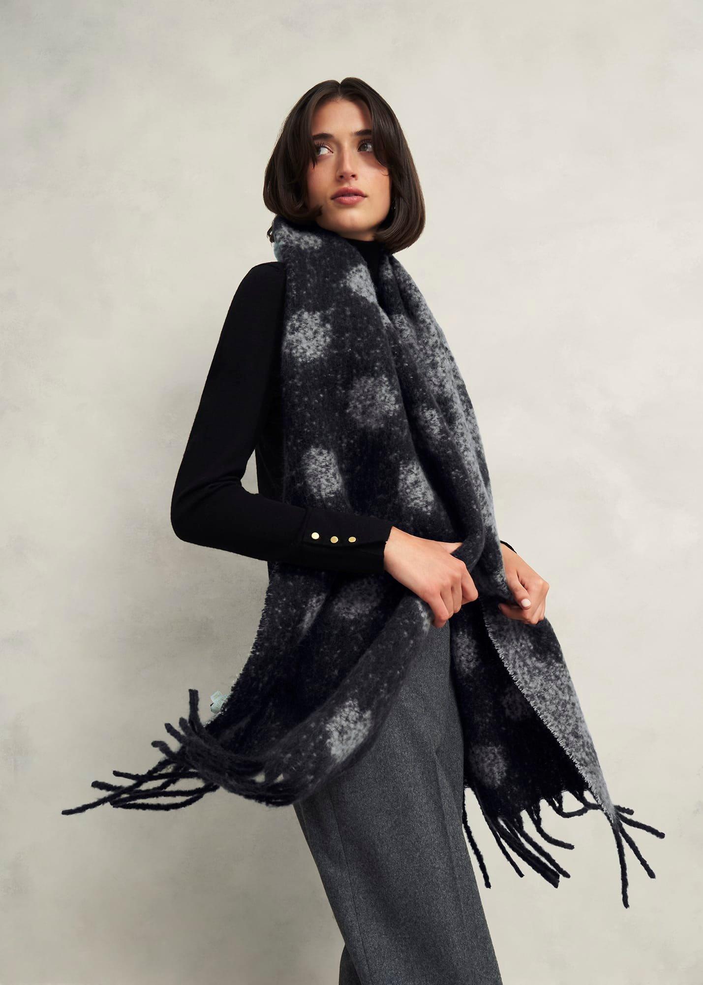 Mona Scarf, Black Grey, hi-res