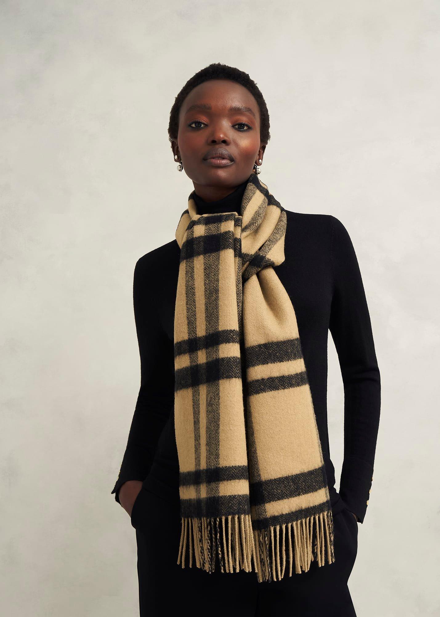 Ruth Wool Scarf, Camel Multi, hi-res
