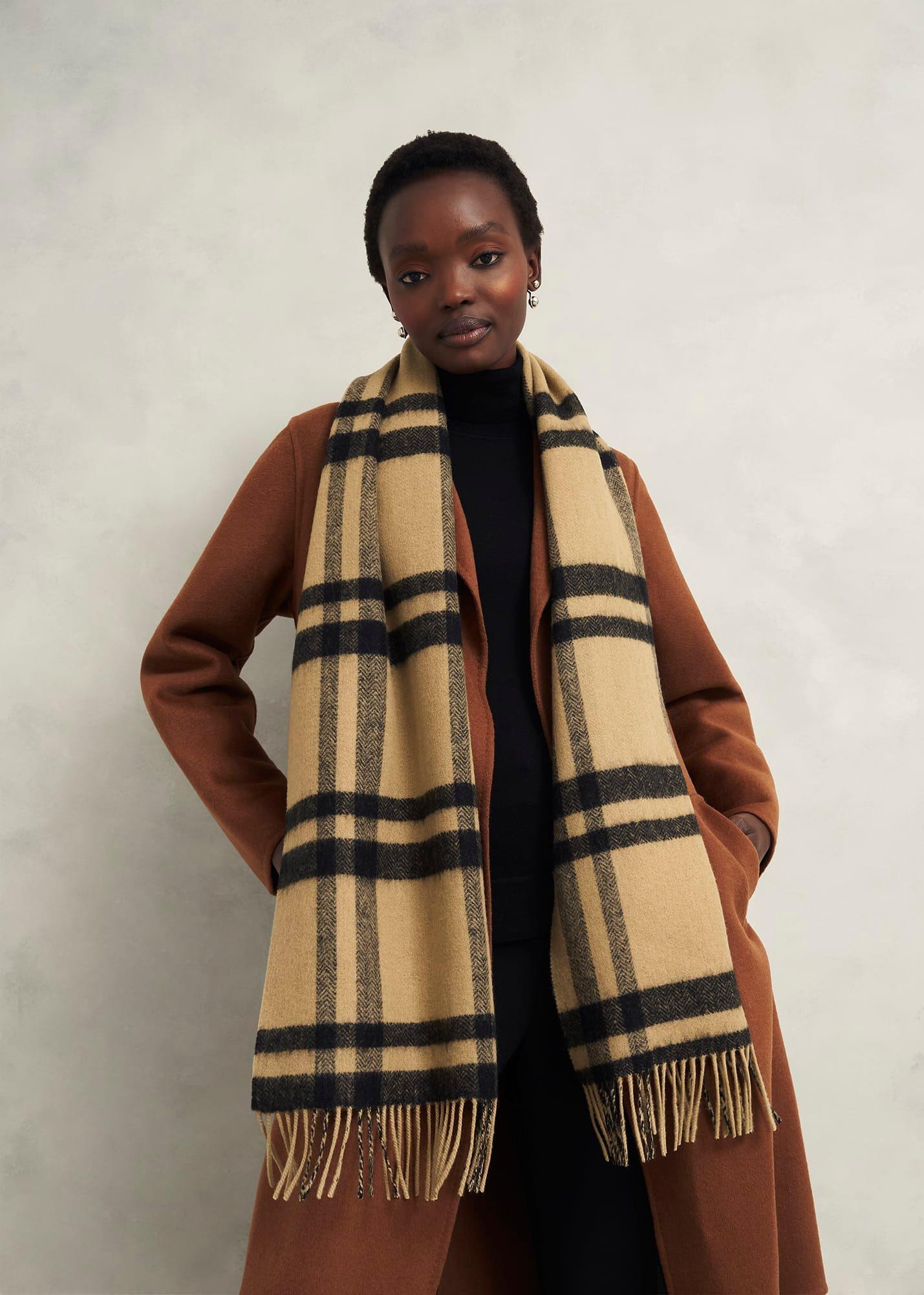 Ruth Wool Scarf, Camel Multi, hi-res