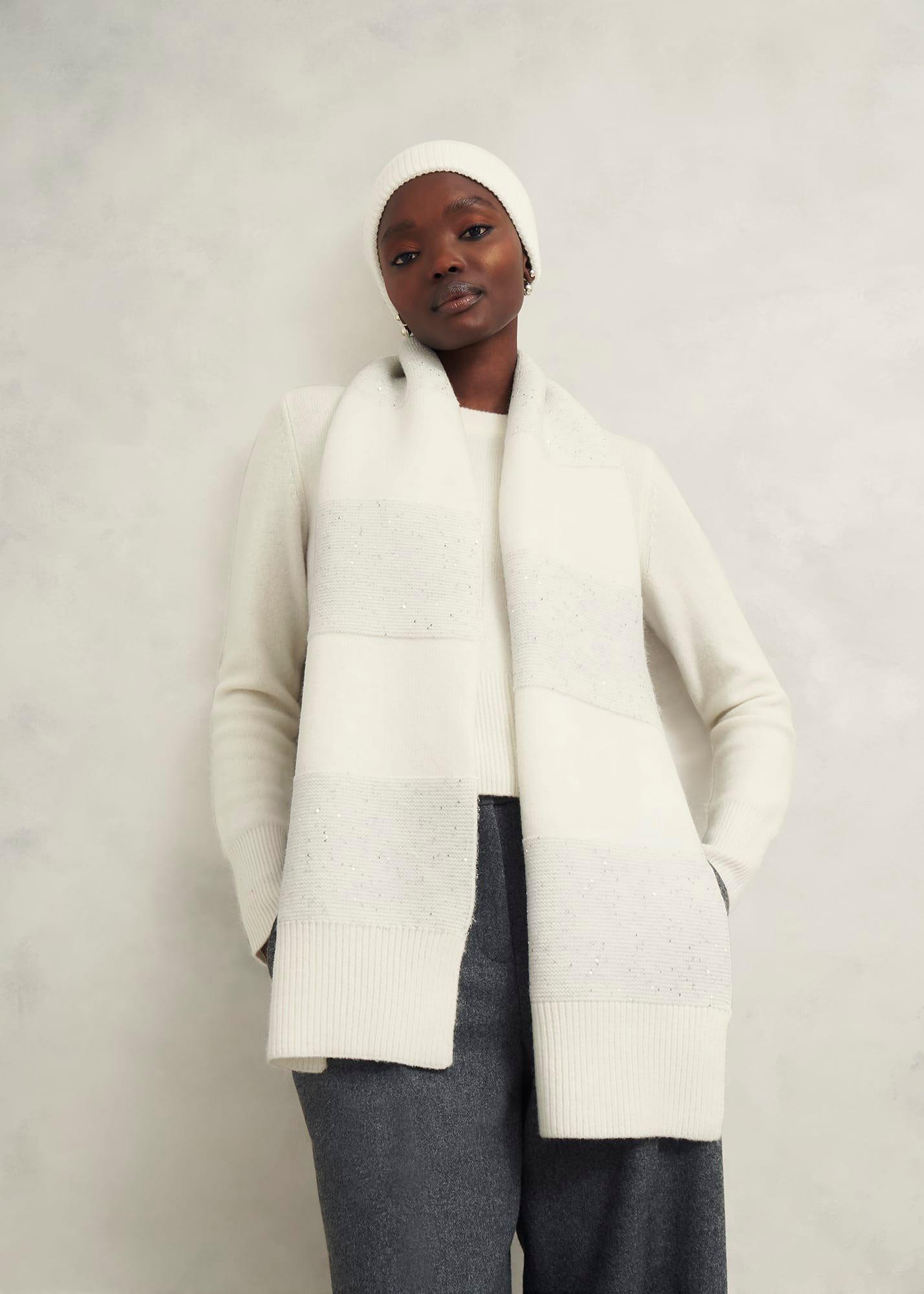 Hayley Scarf, Ivory, hi-res