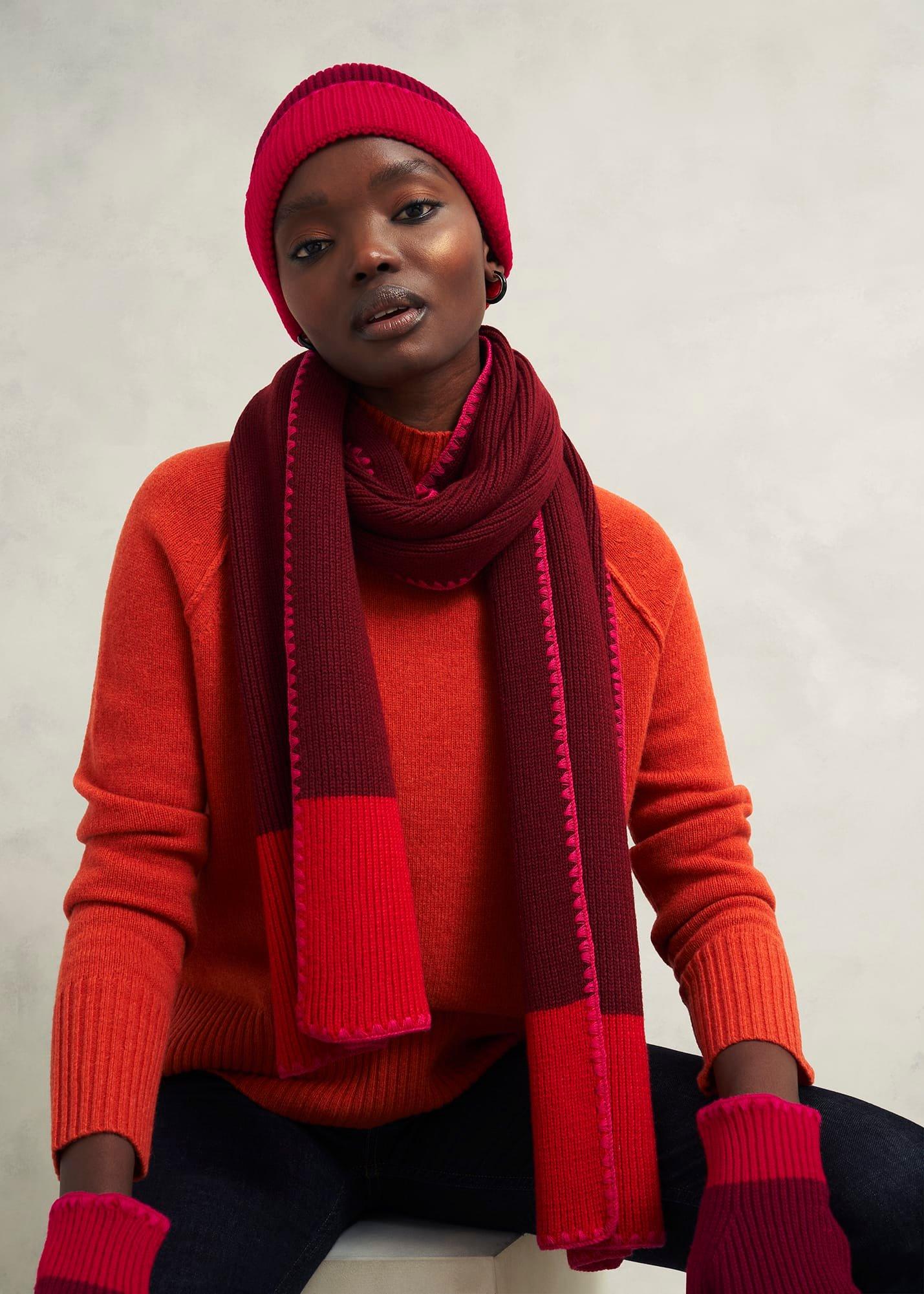 Esme Scarf, Rhubarb Red, hi-res