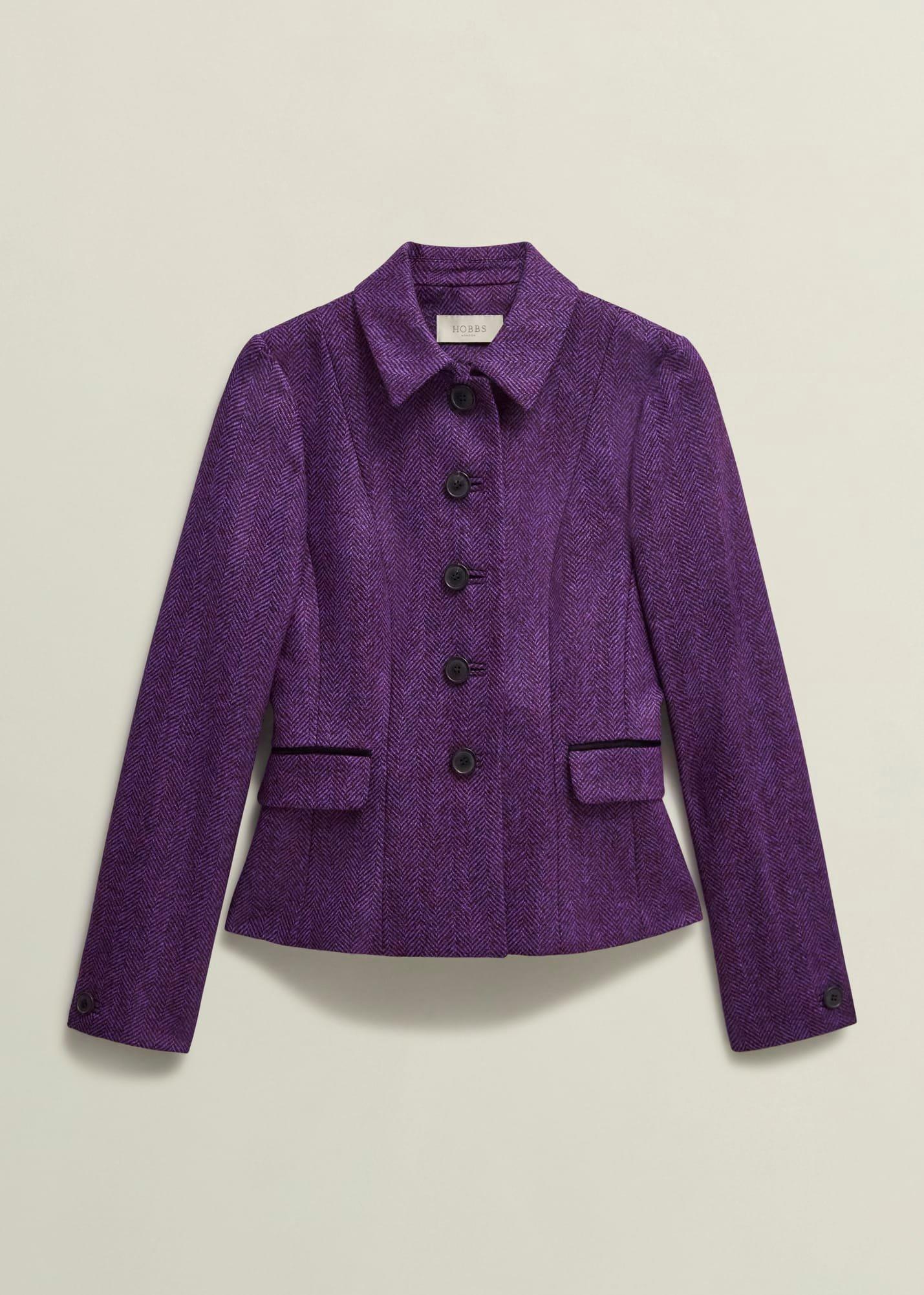 Daniella Wool Jacket, Purple Multi, hi-res