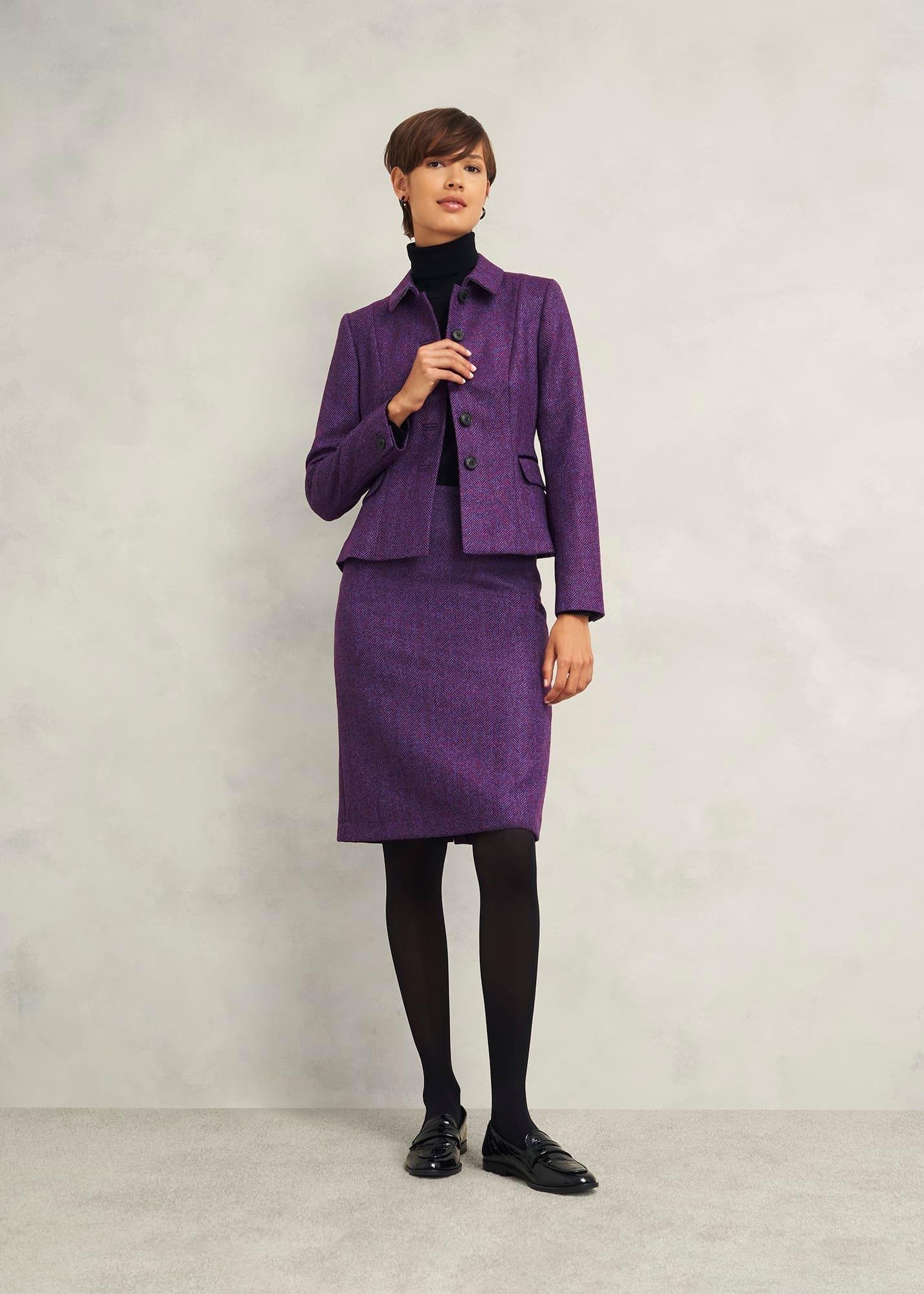 Daniella Wool Jacket, Purple Multi, hi-res
