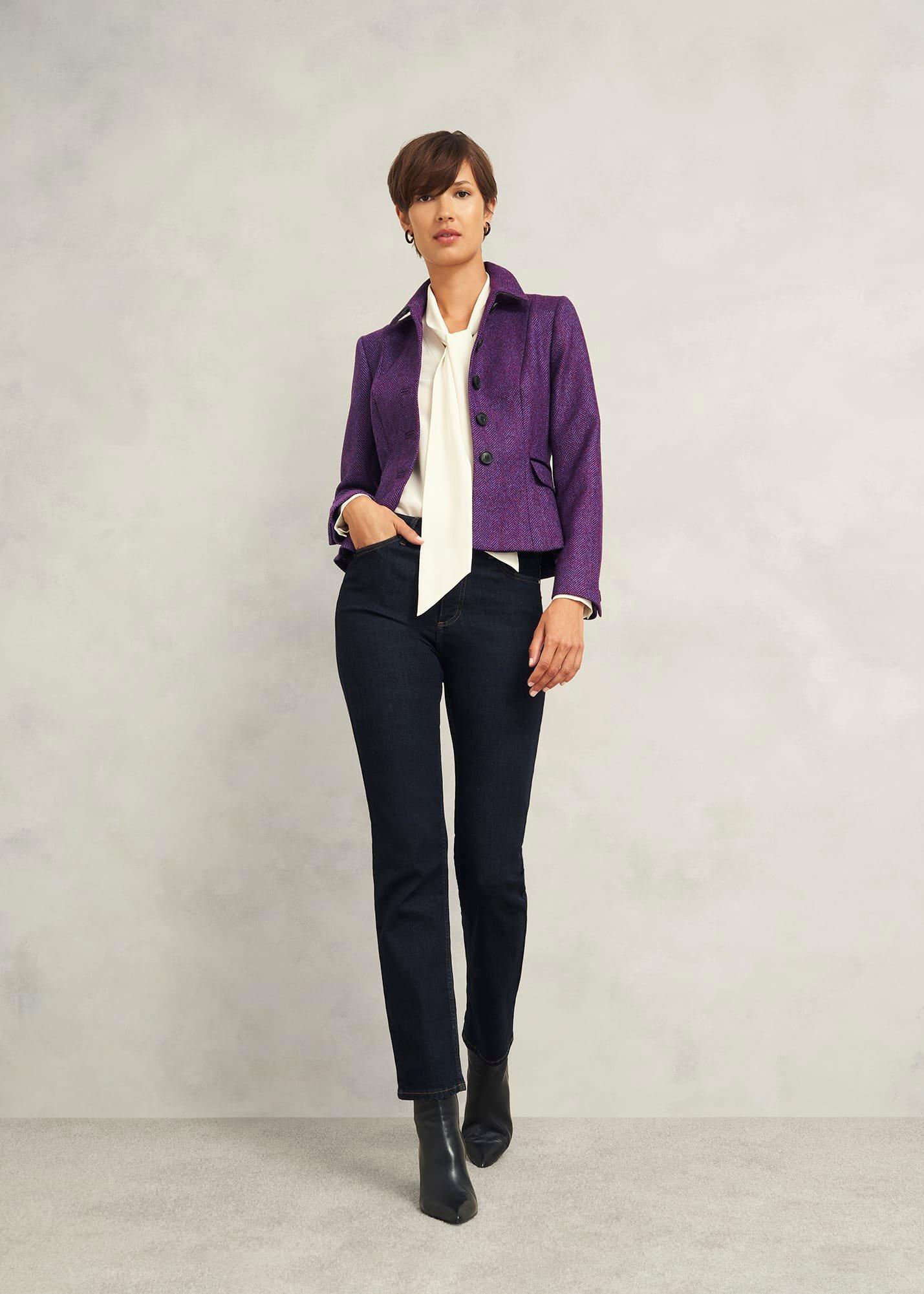 Daniella Wool Jacket, Purple Multi, hi-res