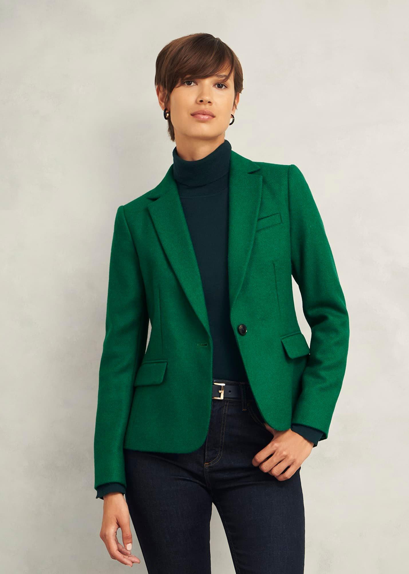Petite Blake Wool Jacket, Agate Green, hi-res