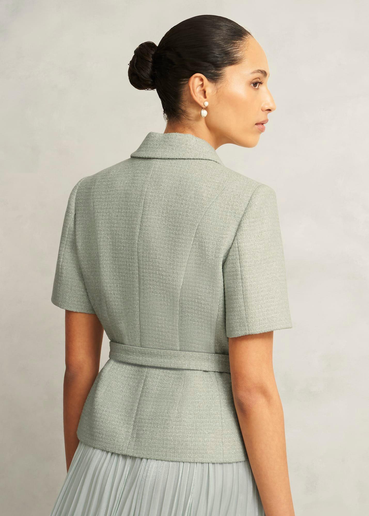 Marta Tweed Jacket, Sage Green, hi-res