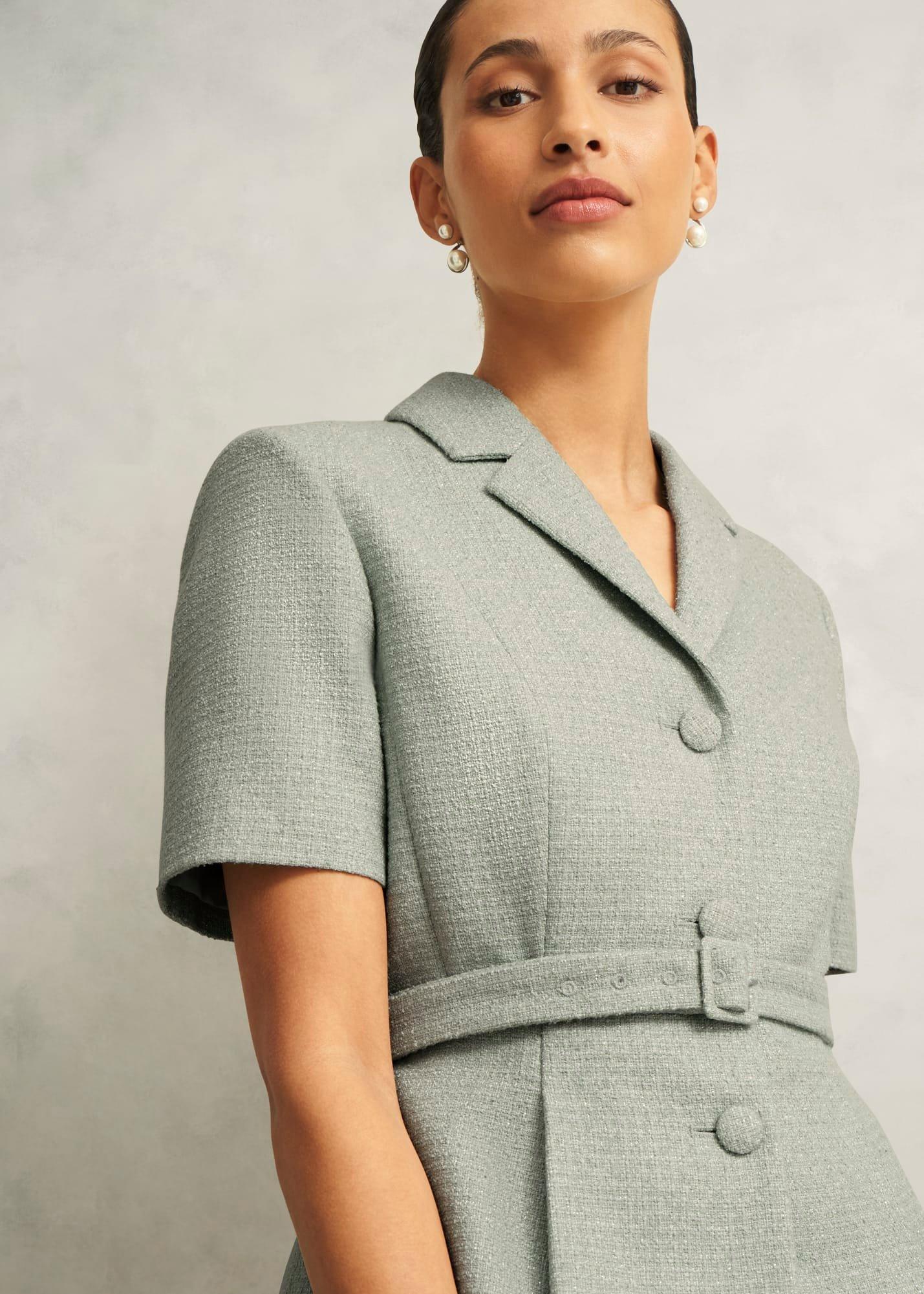 Marta Tweed Jacket, Sage Green, hi-res