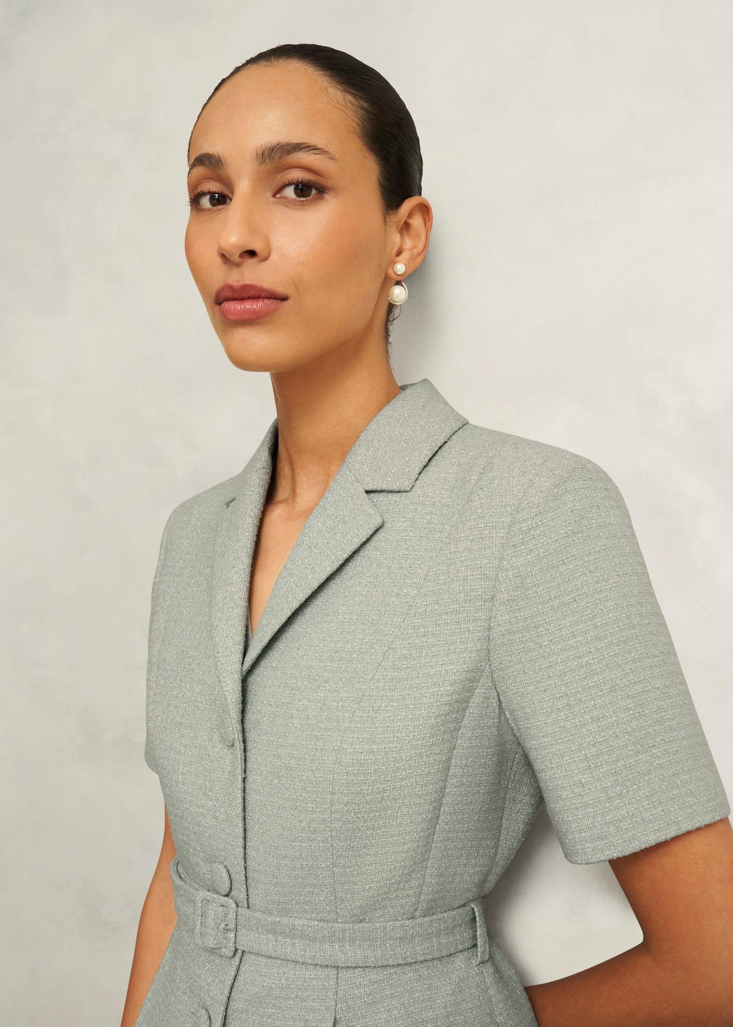 Marta Tweed Jacket, Sage Green, hi-res
