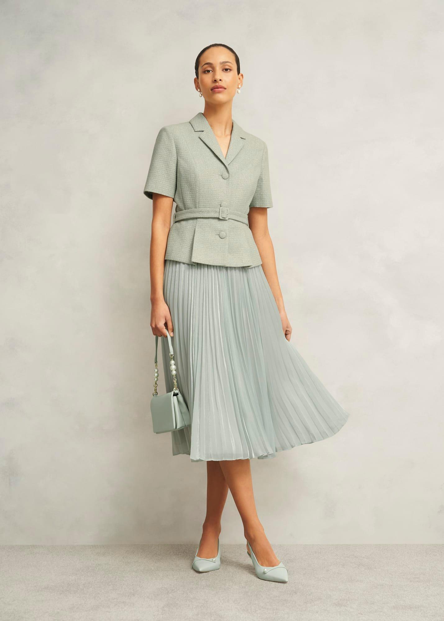 Marta Tweed Jacket, Sage Green, hi-res