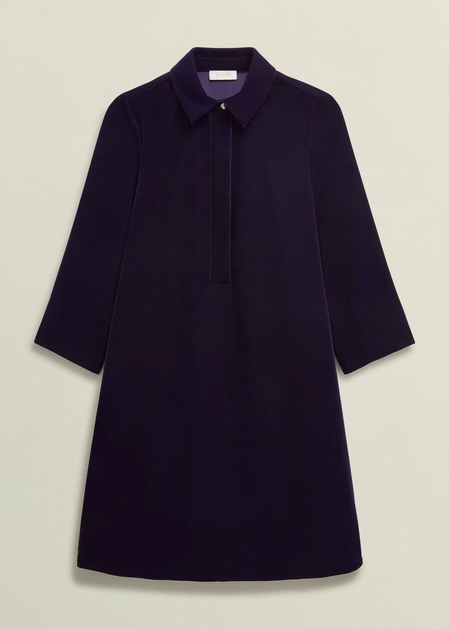 Velvet Marciella Dress, Midnight Navy, hi-res