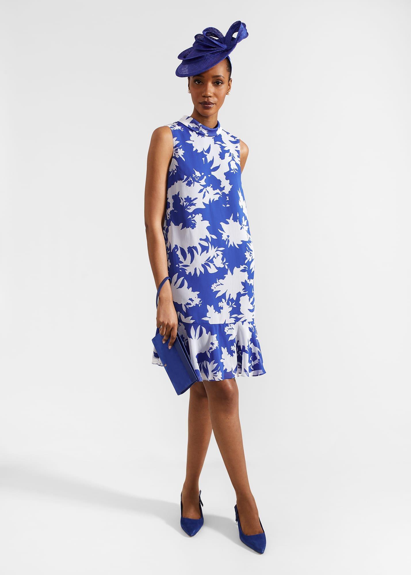 Madeline Dress, Blue Ivory, hi-res