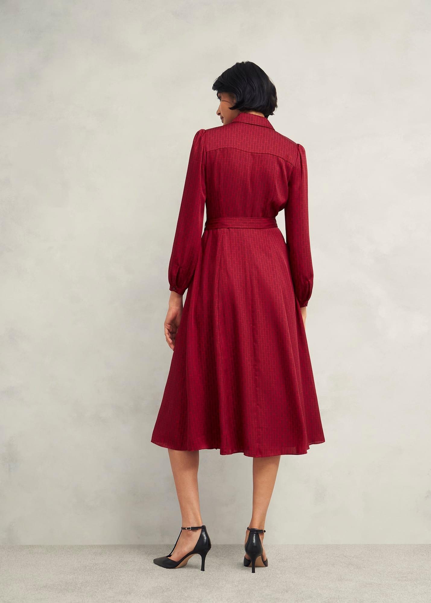 Yvonne Shirt Dress, Red Multi, hi-res