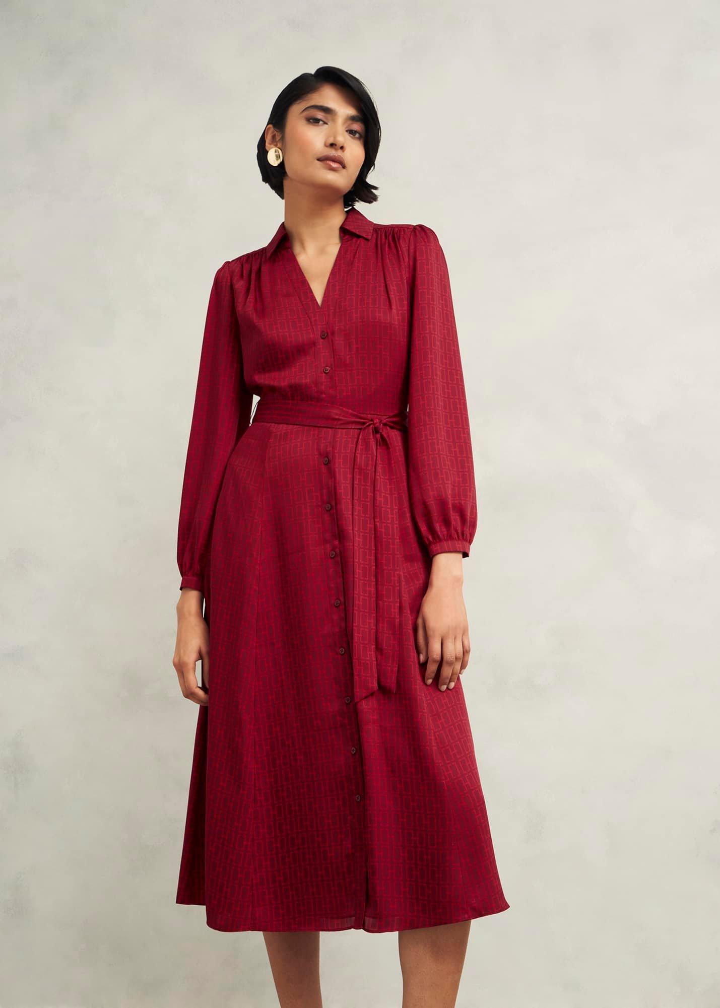 Yvonne Shirt Dress, Red Multi, hi-res