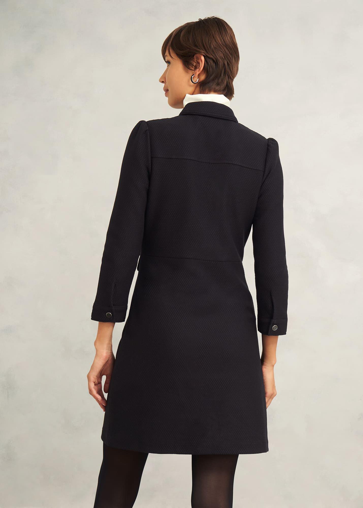 Adelia Ponte Dress, Black, hi-res