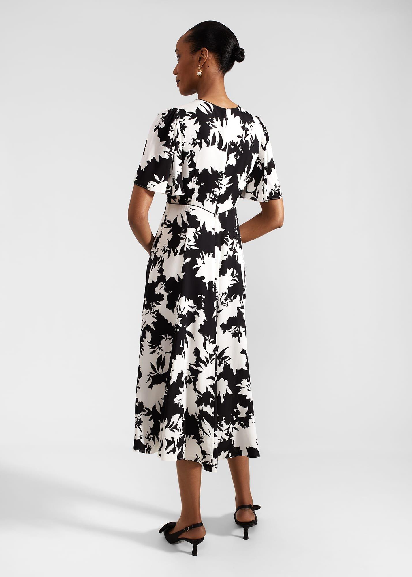 Petite Alva Dress, Ivory Black, hi-res