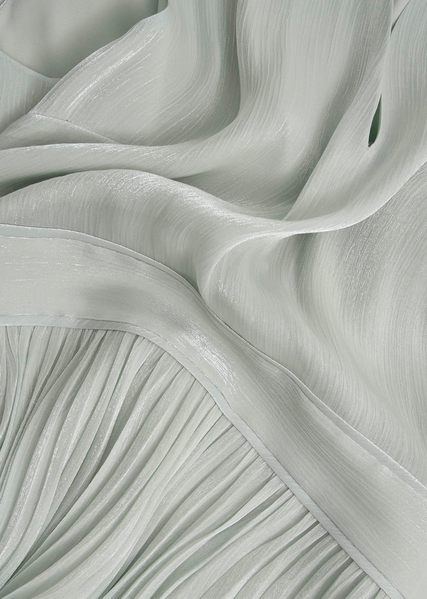 Alexandra Pleated Dress, Sage Green, hi-res