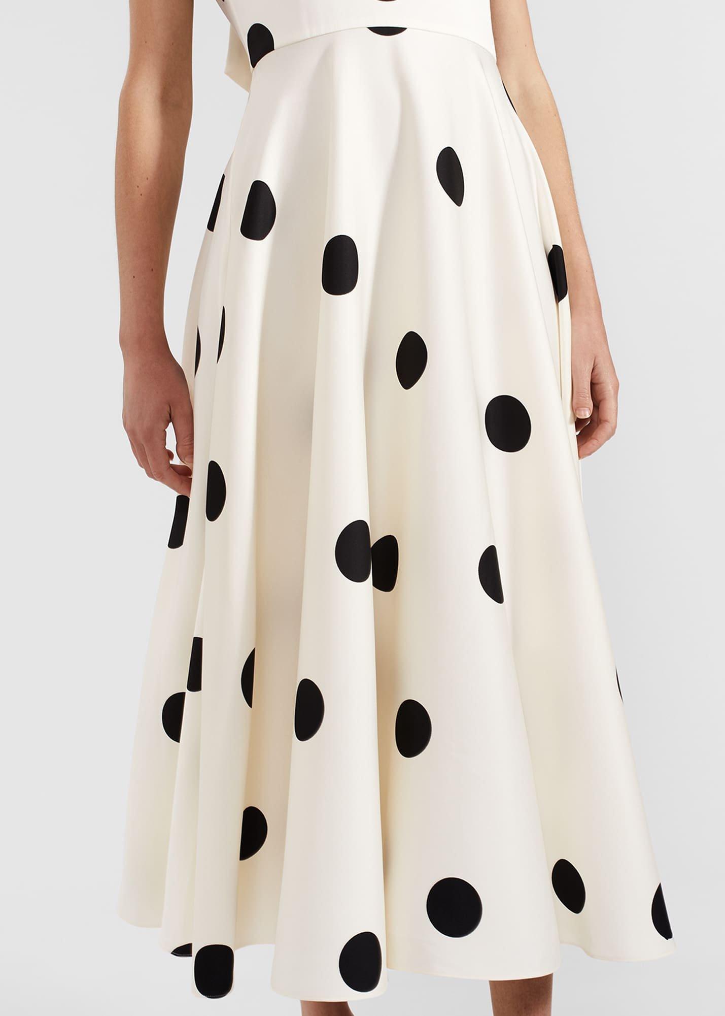 Petite Mia Spot Dress, Cream Black, hi-res