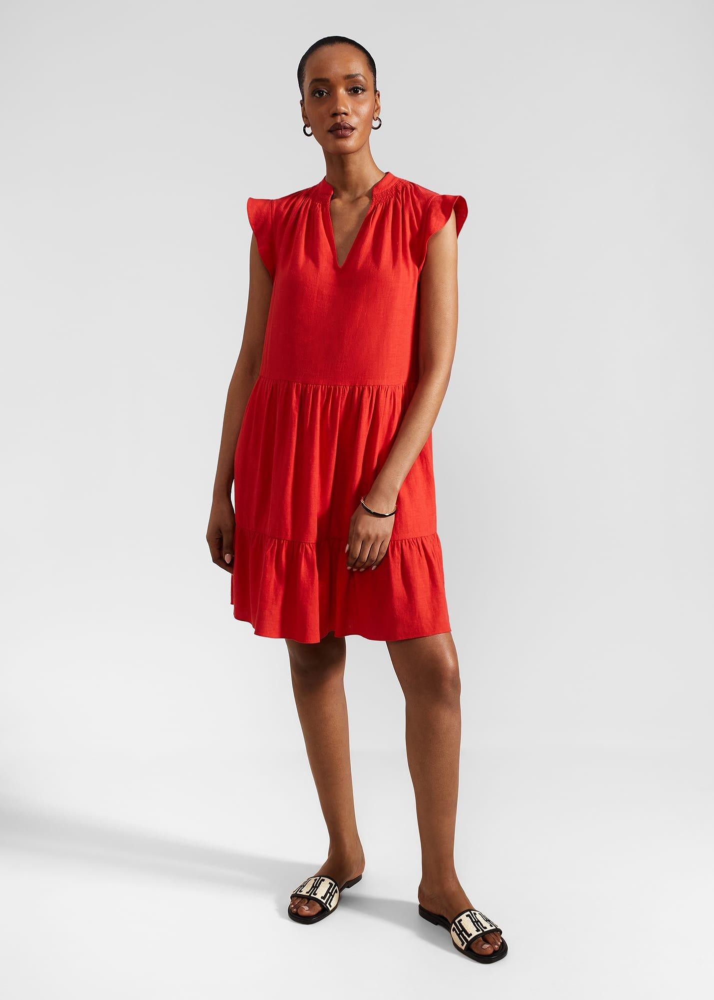 Estella Dress, Scarlet Red, hi-res