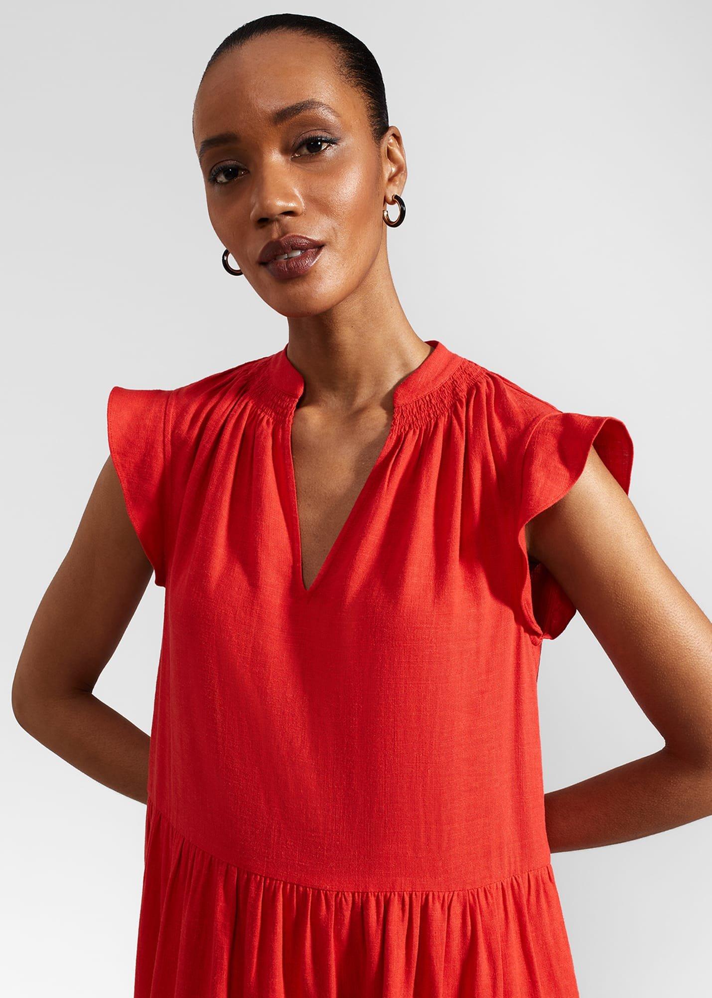 Estella Dress, Scarlet Red, hi-res