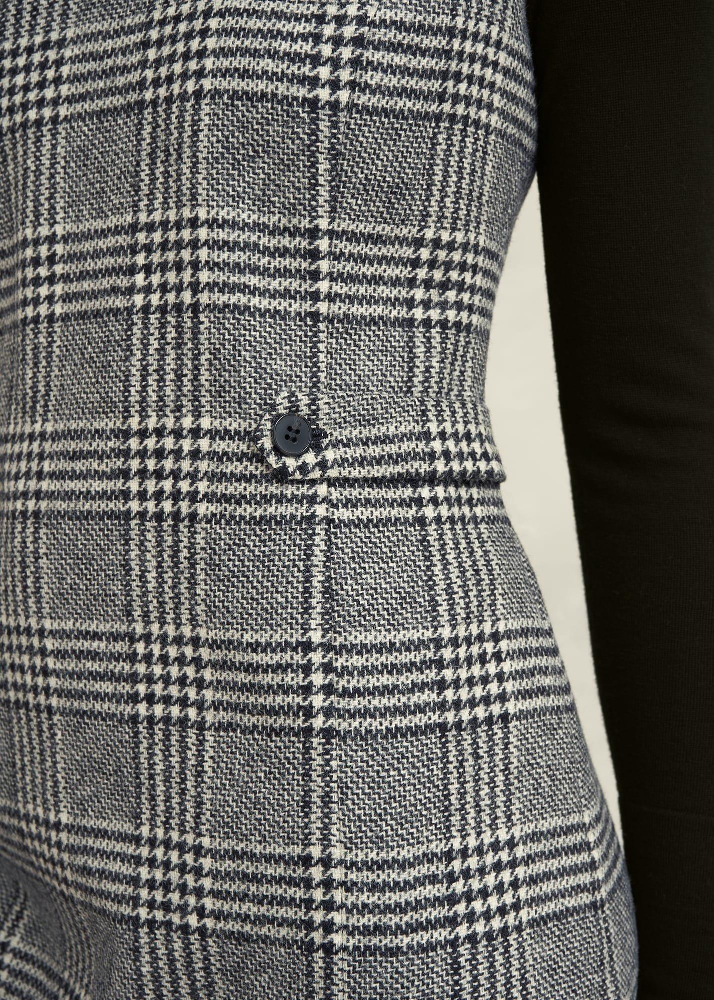 Brea Wool Dress, Black White, hi-res