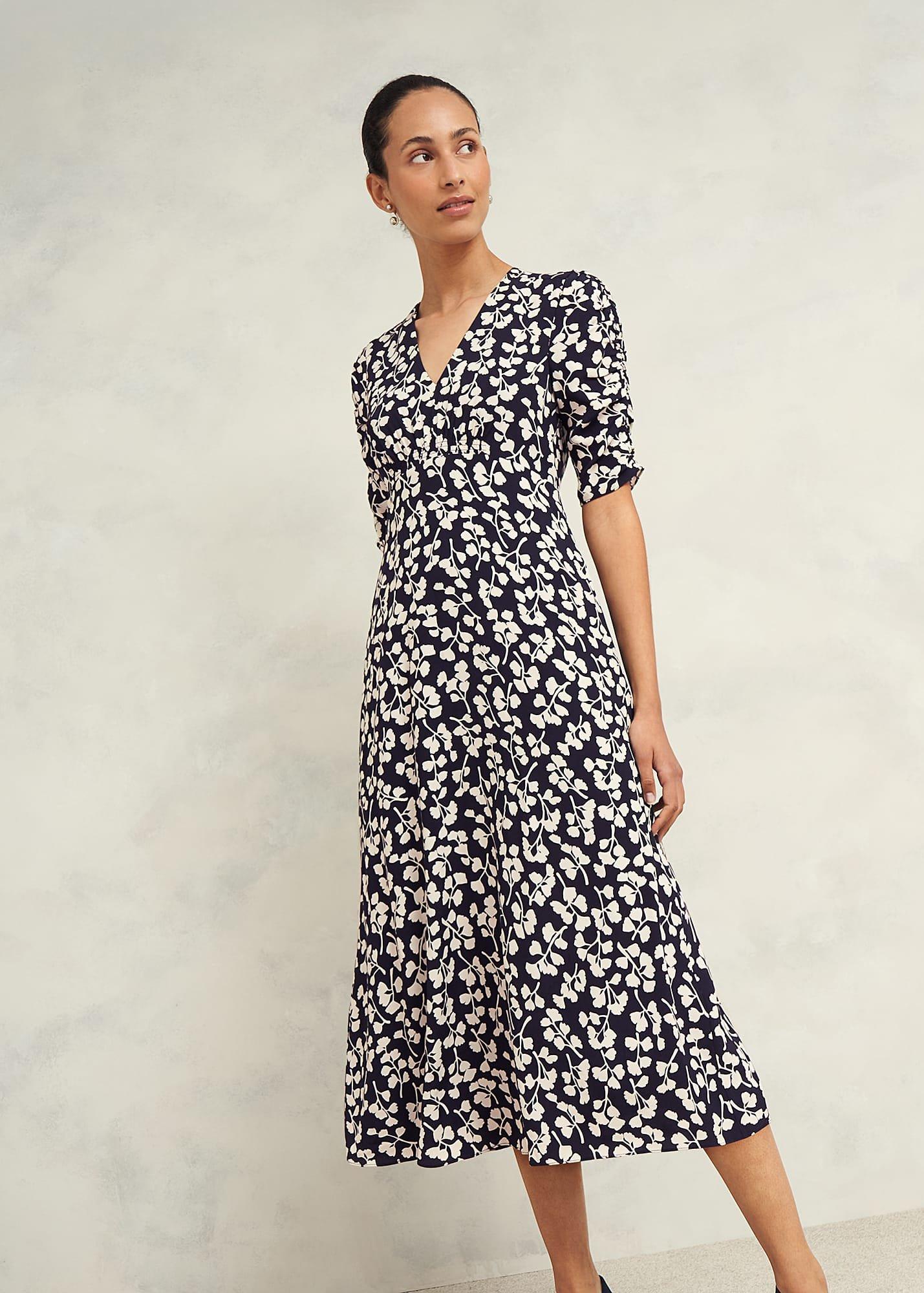 Petite Bonnie Dress, Navy Cream, hi-res