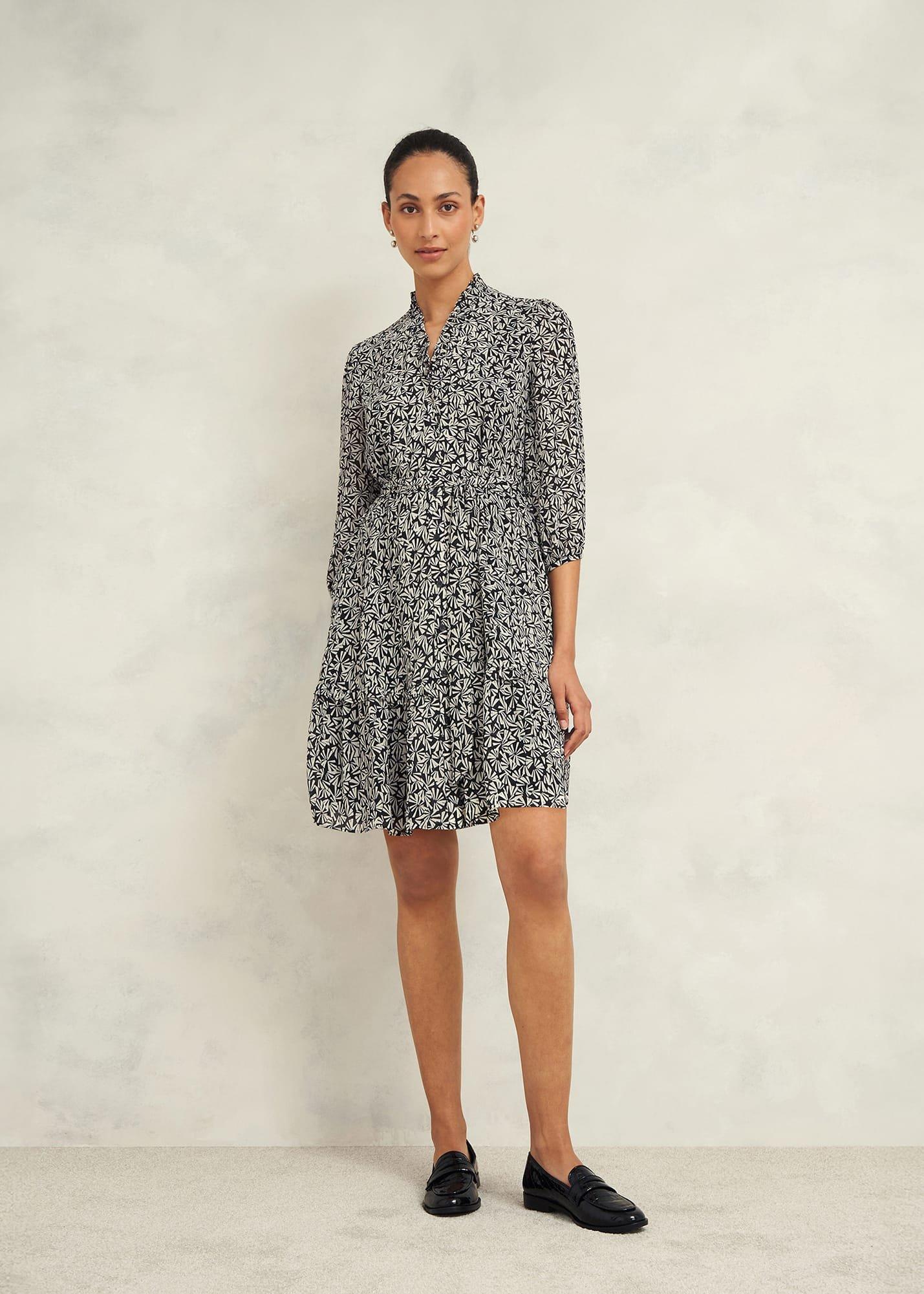 Polly Dress, Navy Cream, hi-res