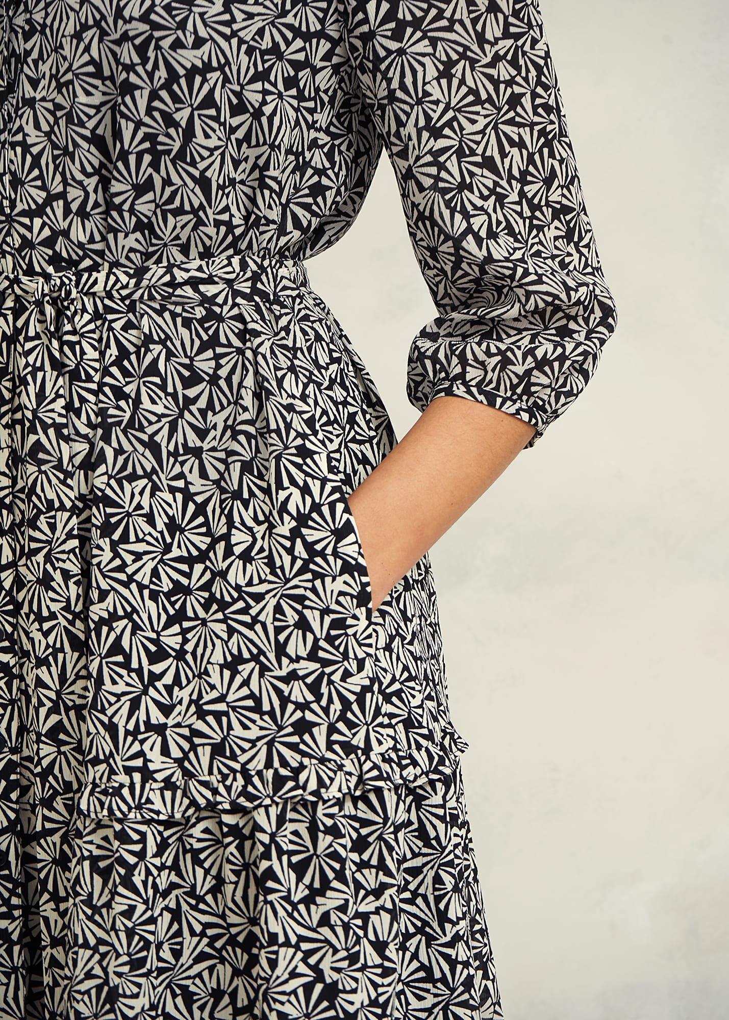 Polly Dress, Navy Cream, hi-res