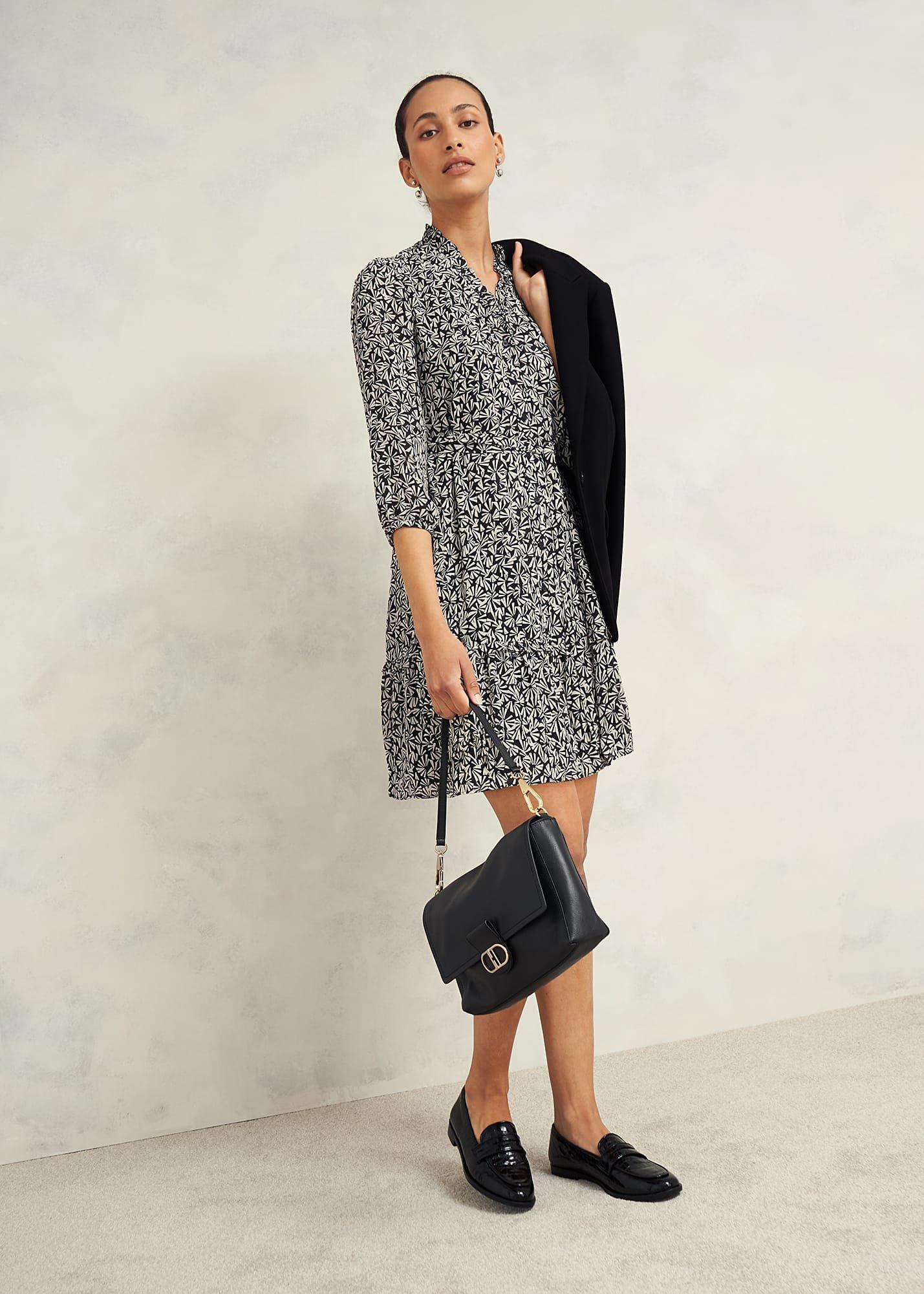 Polly Dress, Navy Cream, hi-res