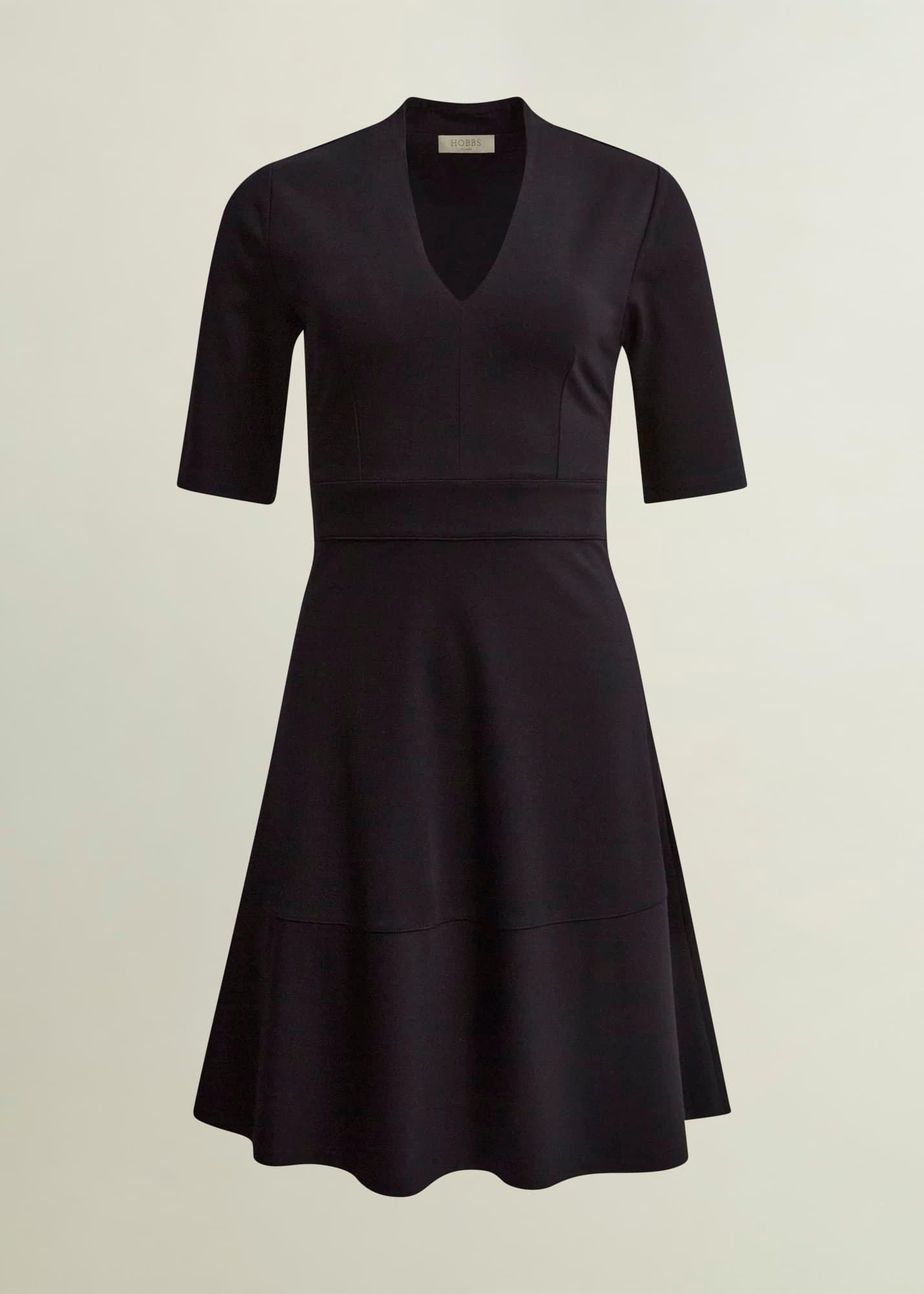 Emilia Ponte Dress, Navy, hi-res