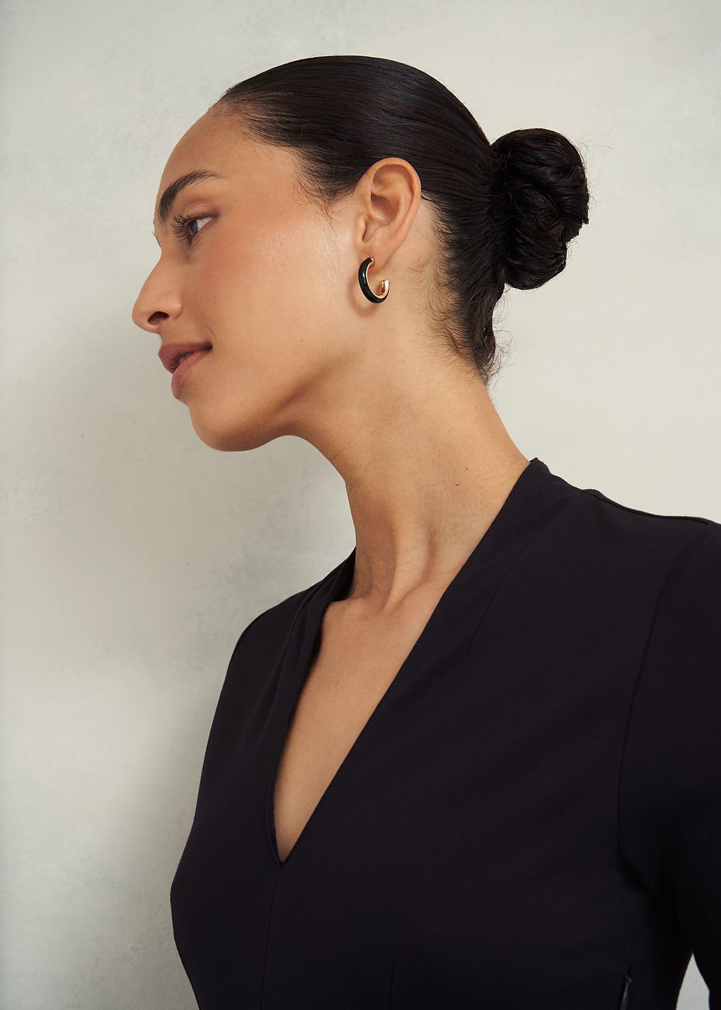 Emilia Ponte Dress, Navy, hi-res