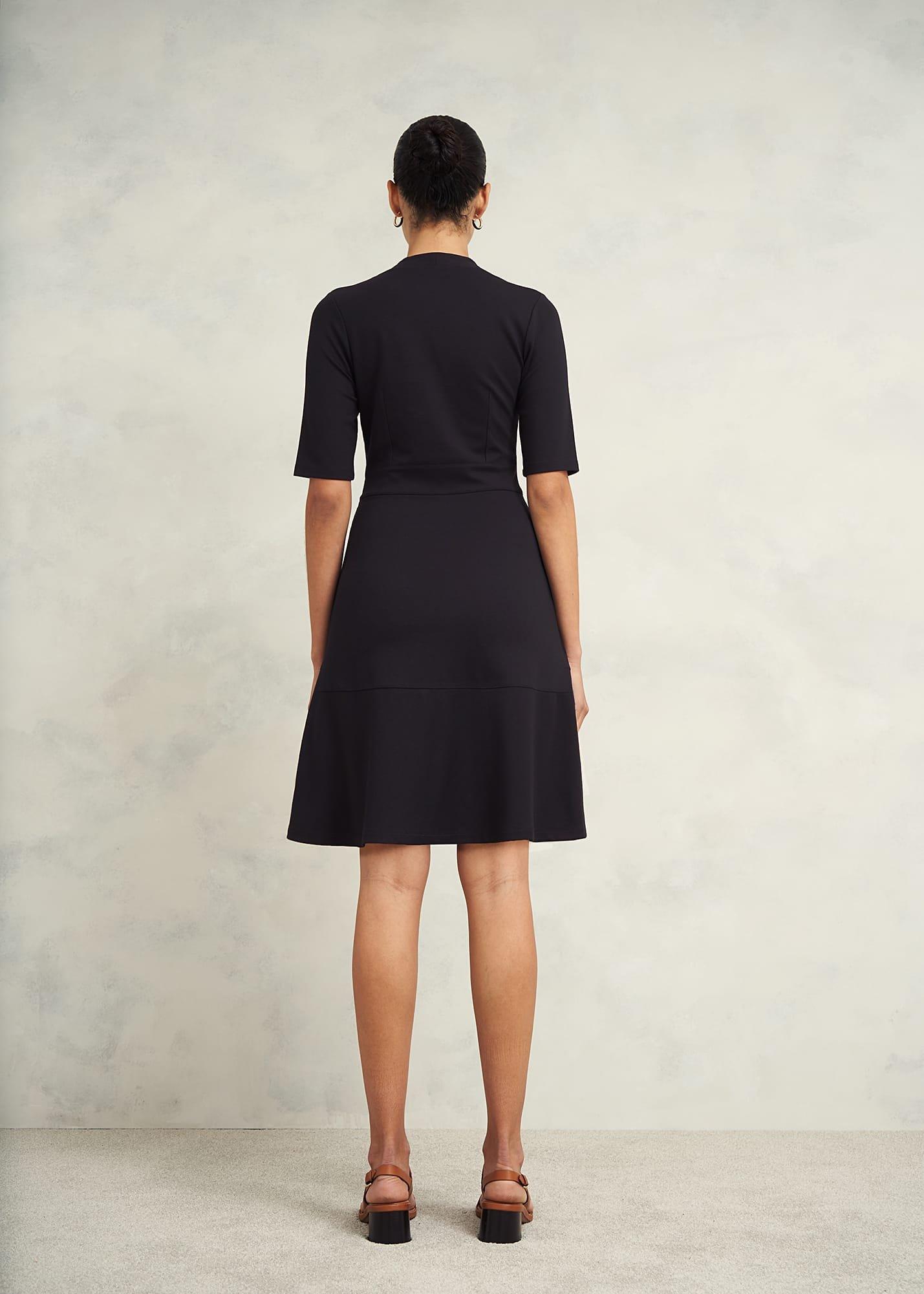 Emilia Ponte Dress, Navy, hi-res