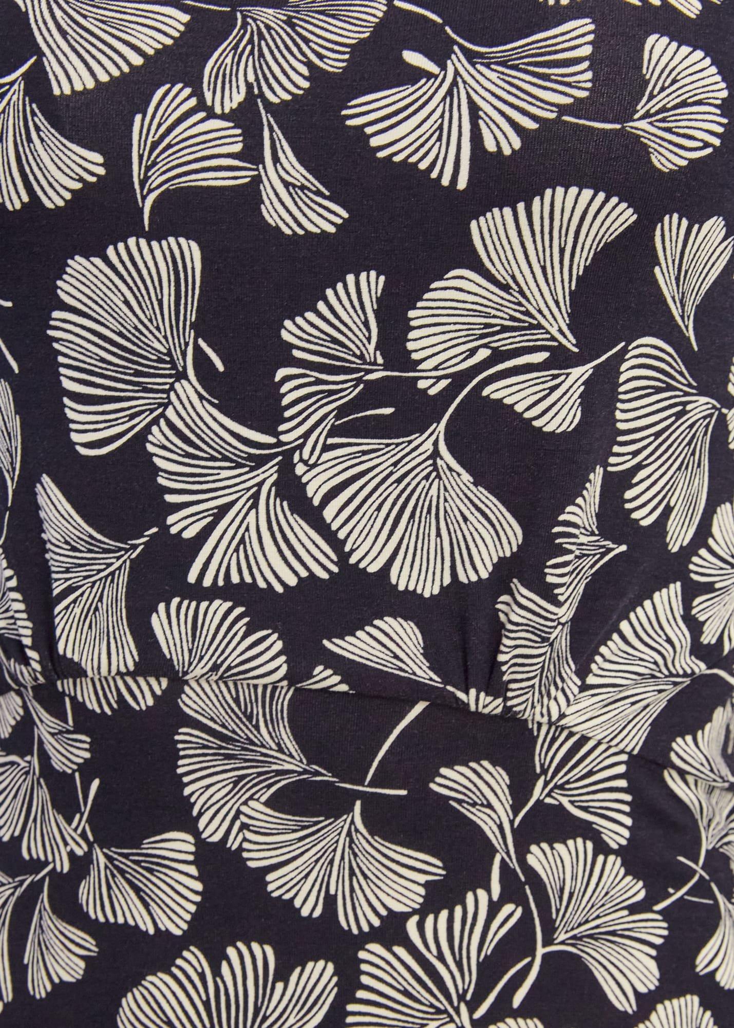 Ginny Jersey Dress, Navy Cream, hi-res