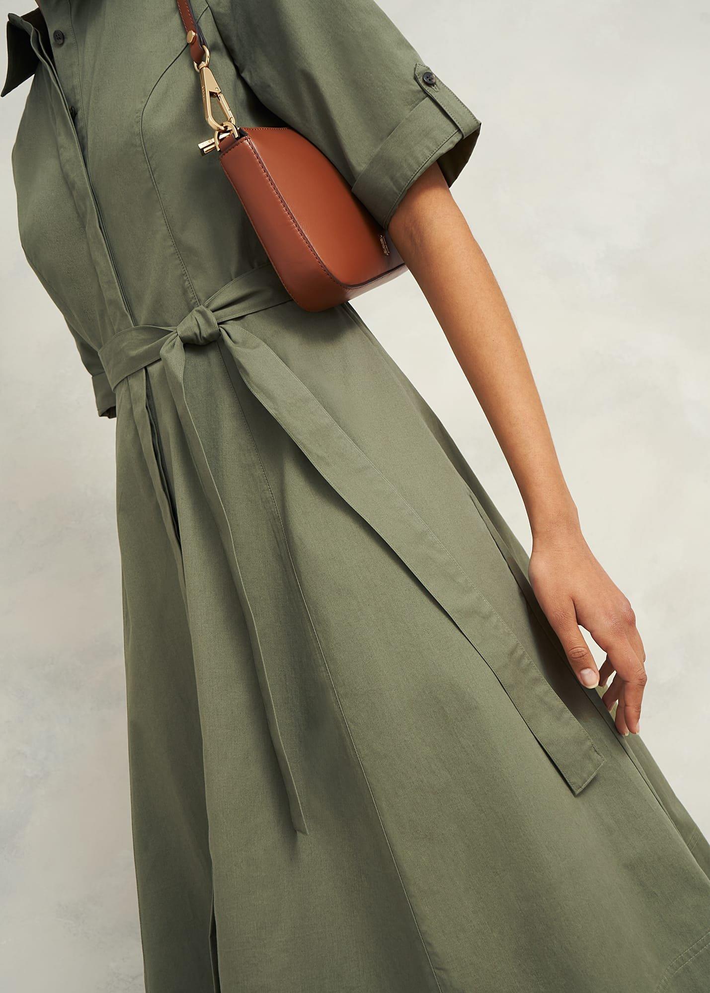 Riley Cotton Dress, Sage Green, hi-res